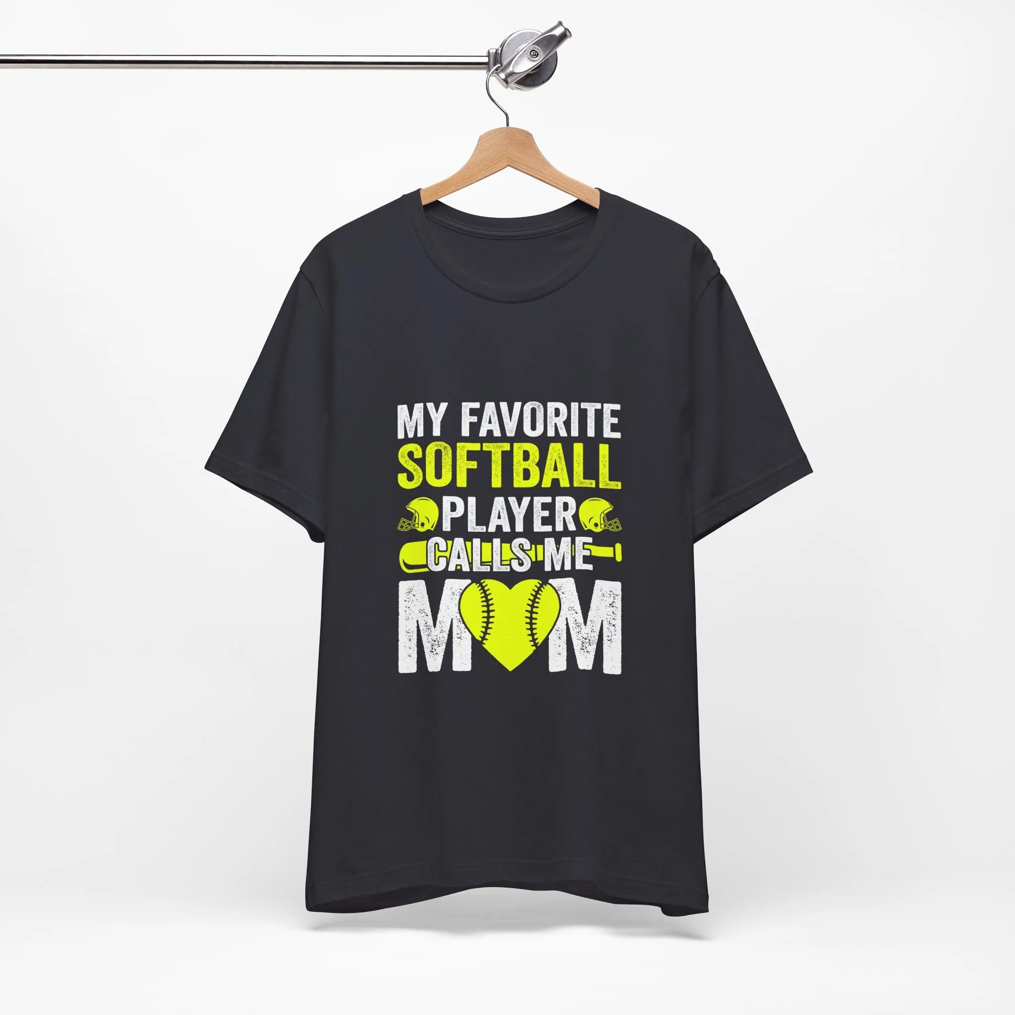 My Favourite Softball Player Calls Me Mom T-Shirt - Unisex Garment-Dyed Tee
