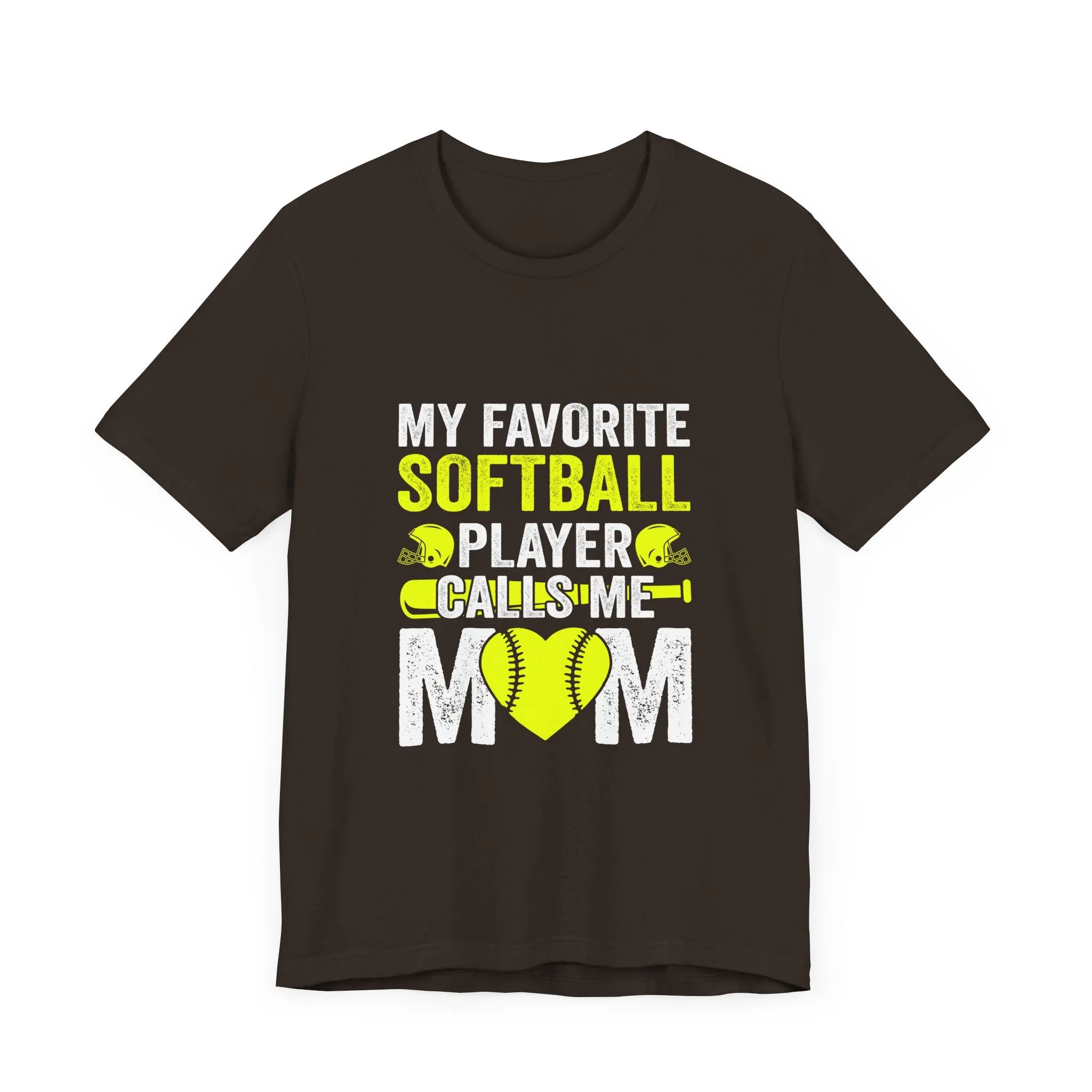 My Favourite Softball Player Calls Me Mom T-Shirt - Unisex Garment-Dyed Tee