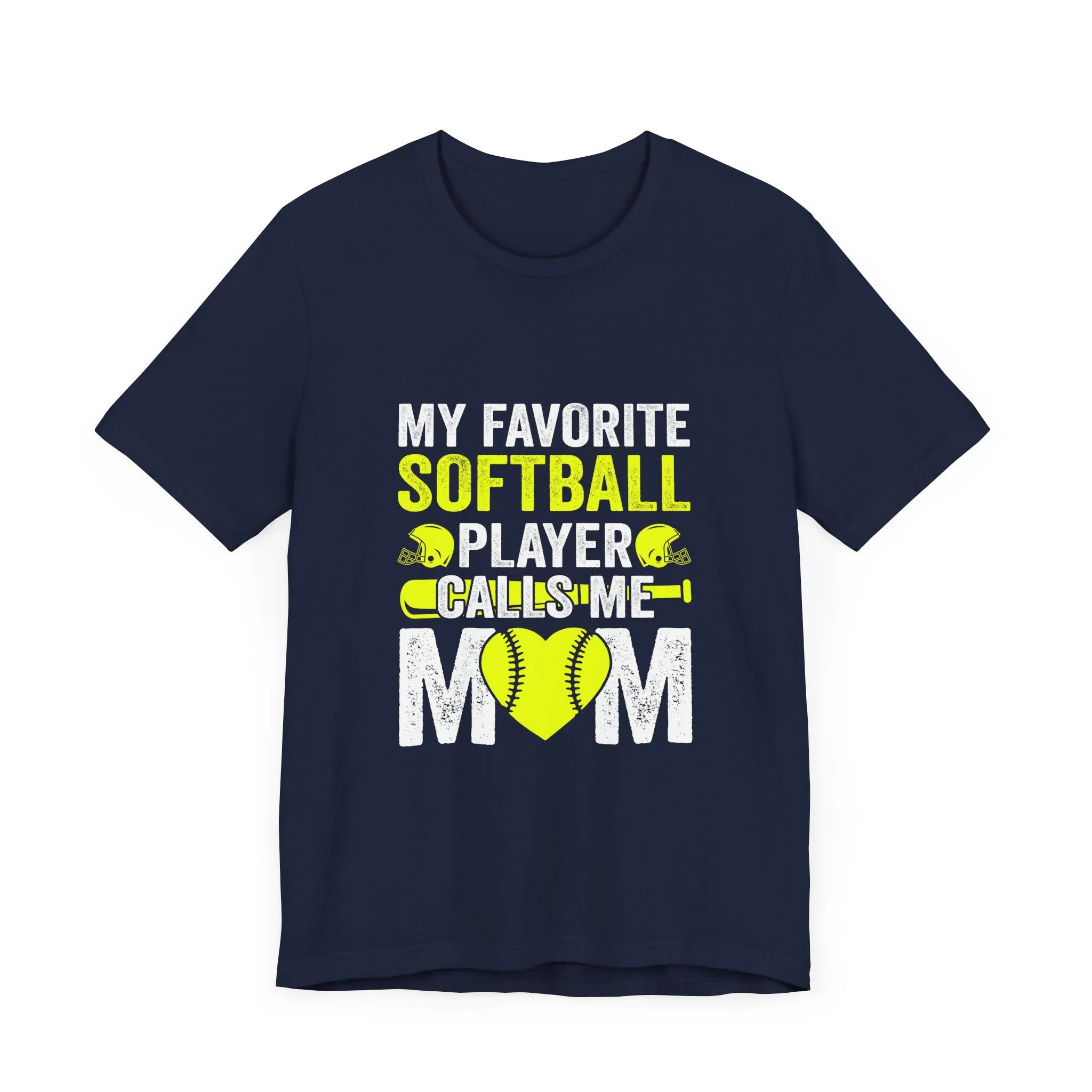 My Favourite Softball Player Calls Me Mom T-Shirt - Unisex Garment-Dyed Tee