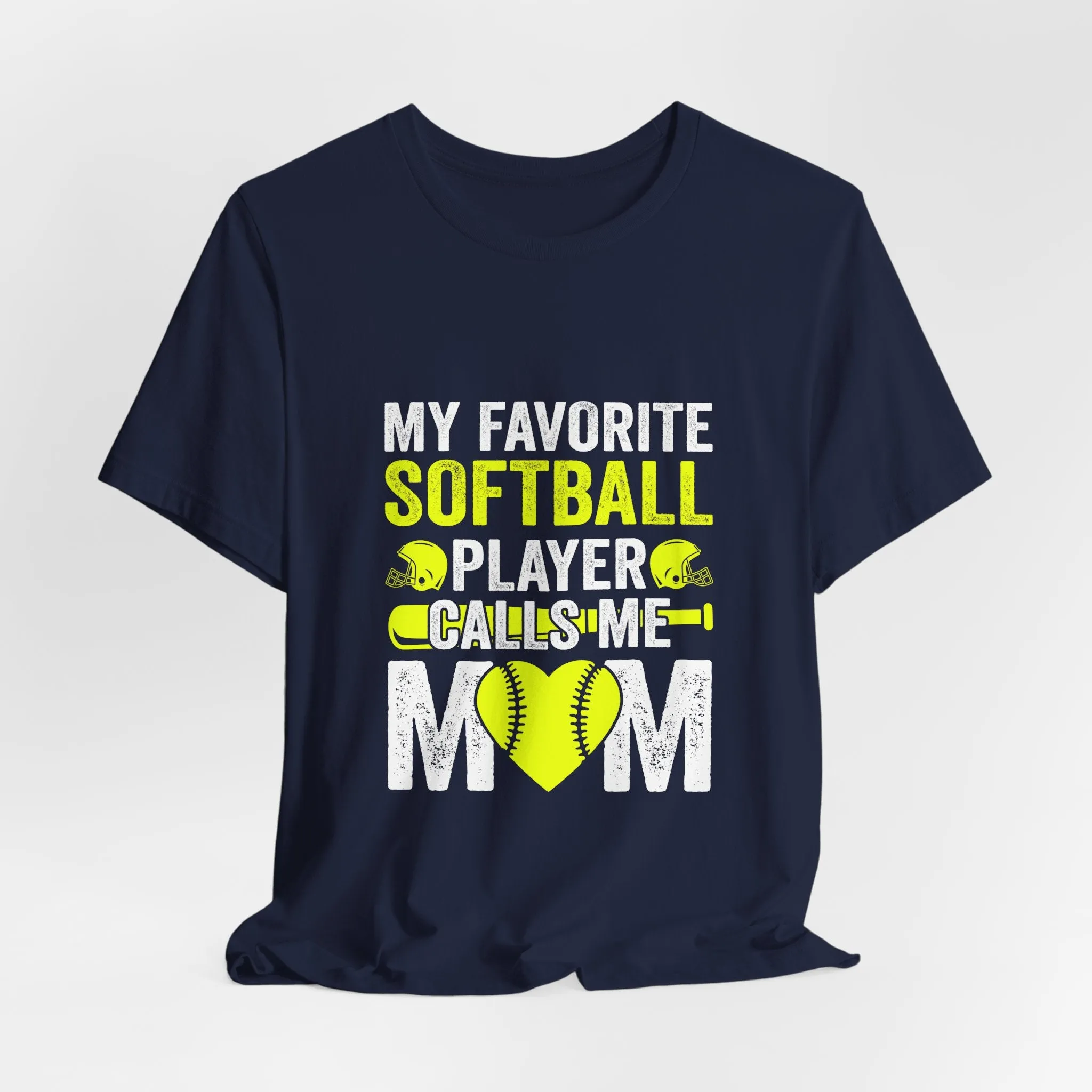 My Favourite Softball Player Calls Me Mom T-Shirt - Unisex Garment-Dyed Tee