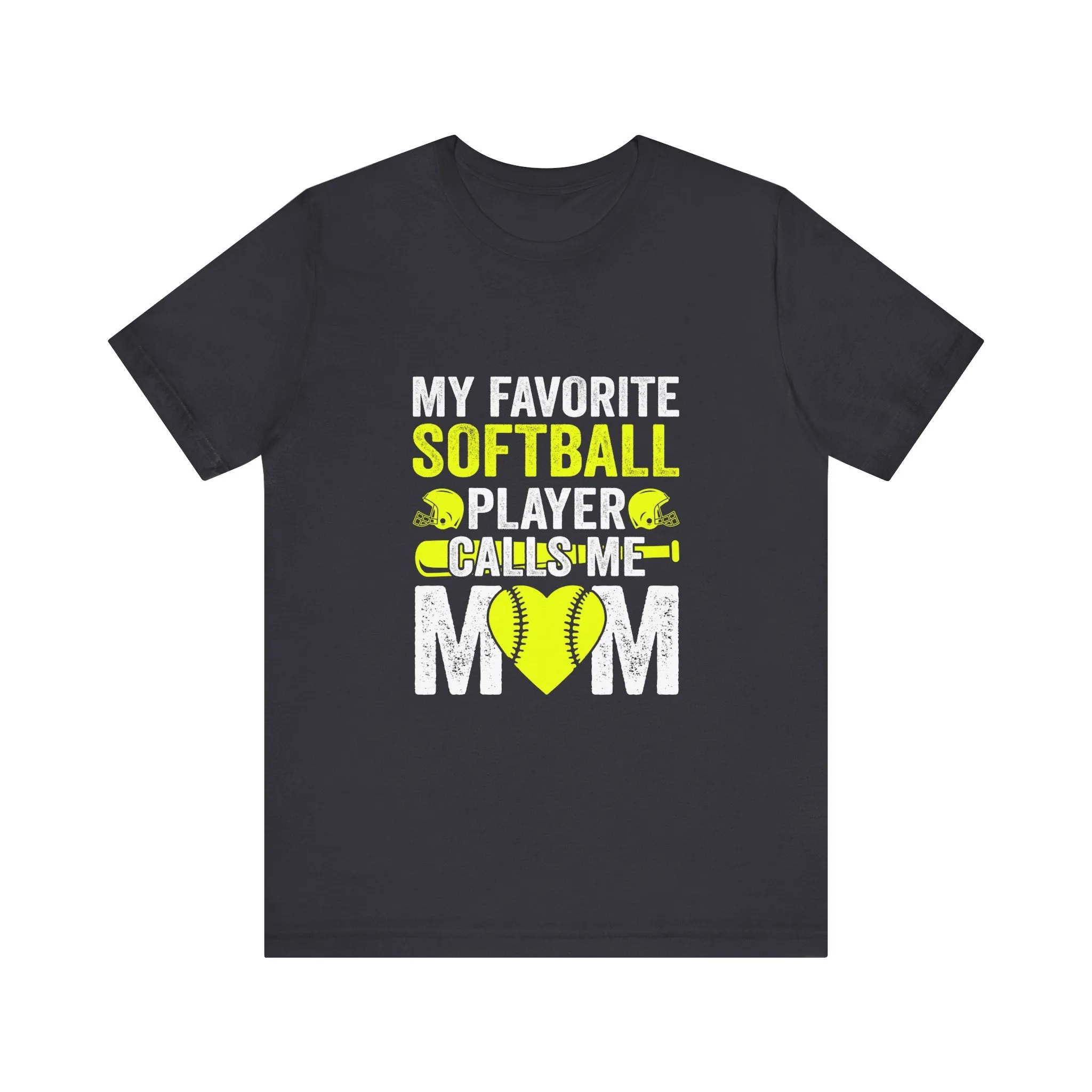 My Favourite Softball Player Calls Me Mom T-Shirt - Unisex Garment-Dyed Tee