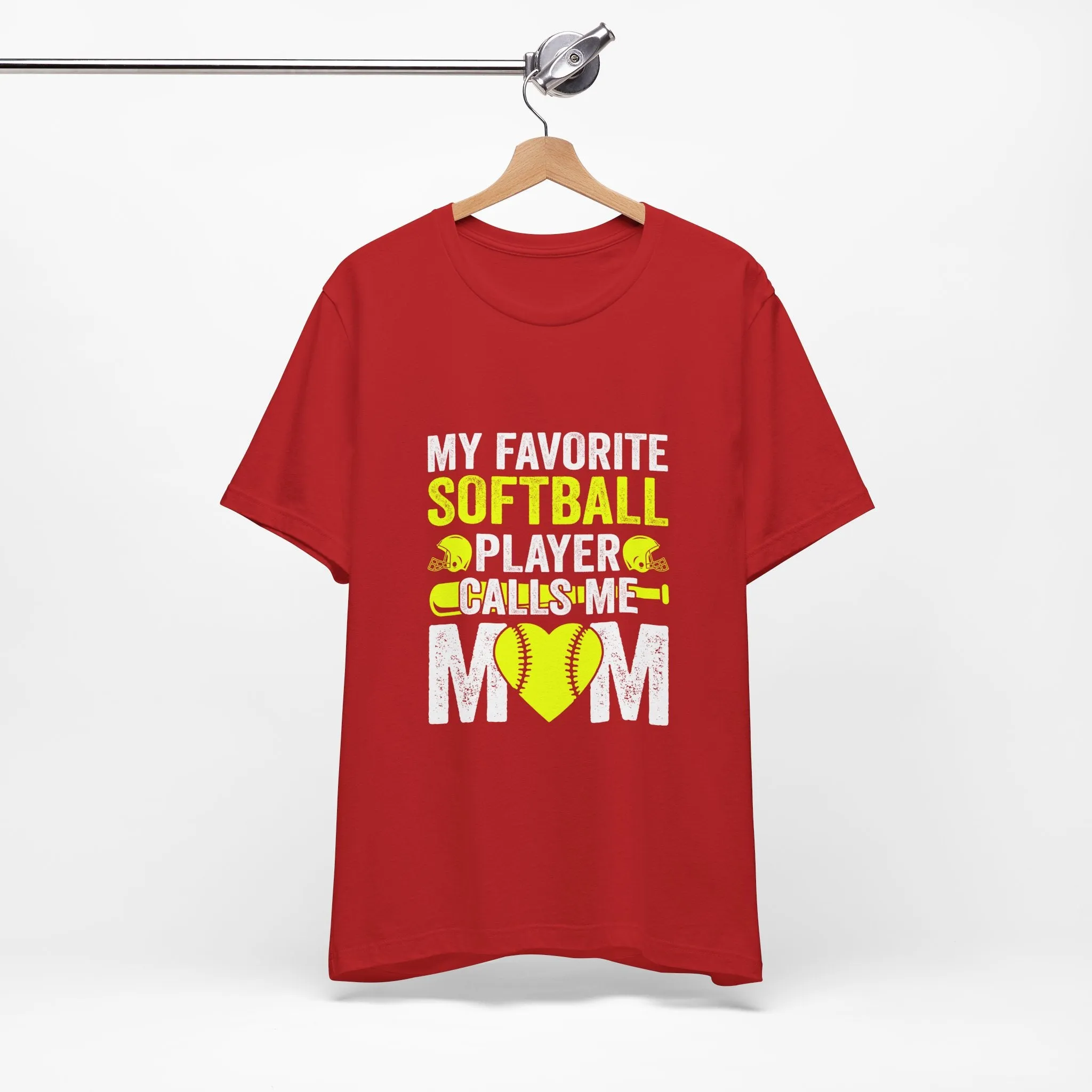 My Favourite Softball Player Calls Me Mom T-Shirt - Unisex Garment-Dyed Tee