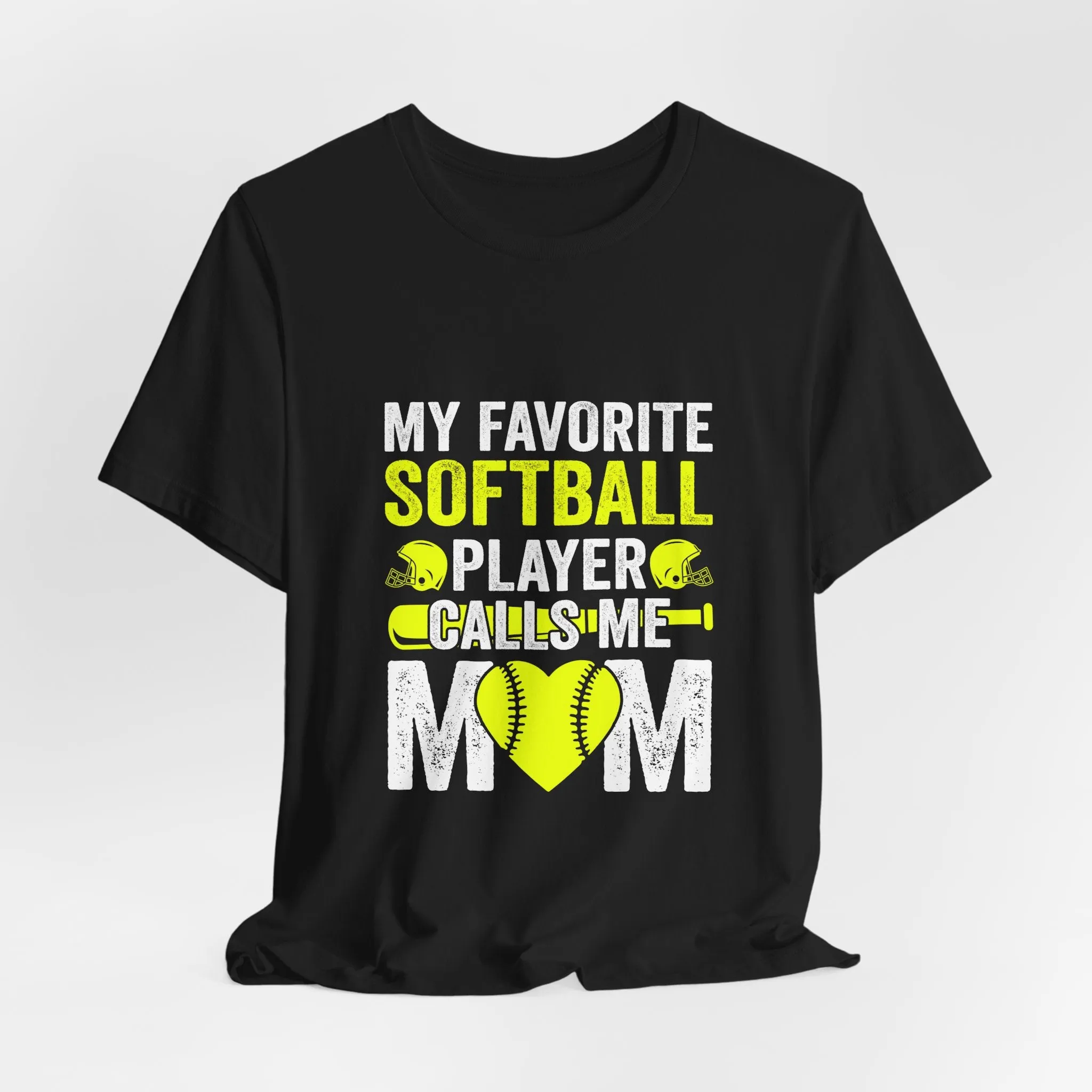 My Favourite Softball Player Calls Me Mom T-Shirt - Unisex Garment-Dyed Tee