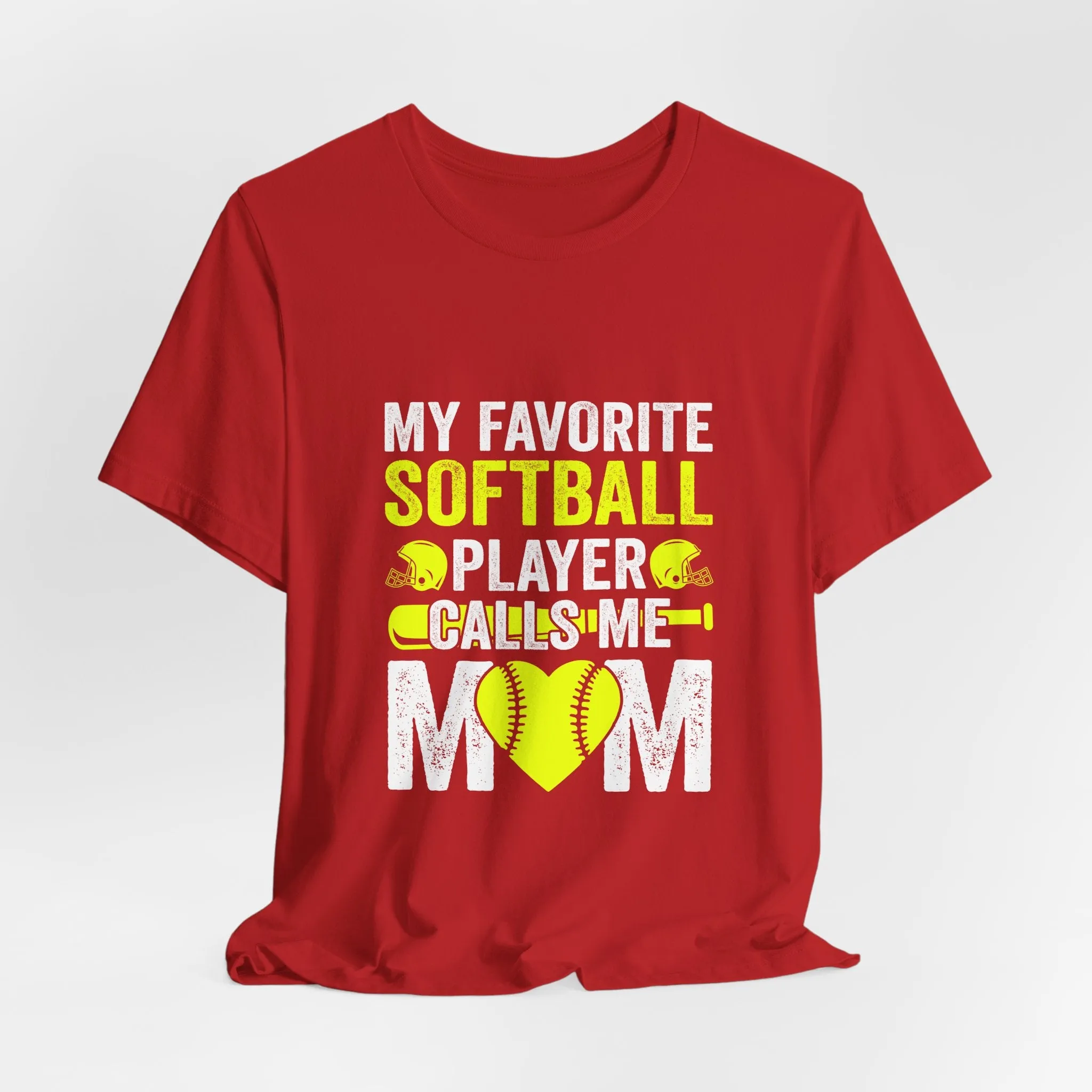 My Favourite Softball Player Calls Me Mom T-Shirt - Unisex Garment-Dyed Tee