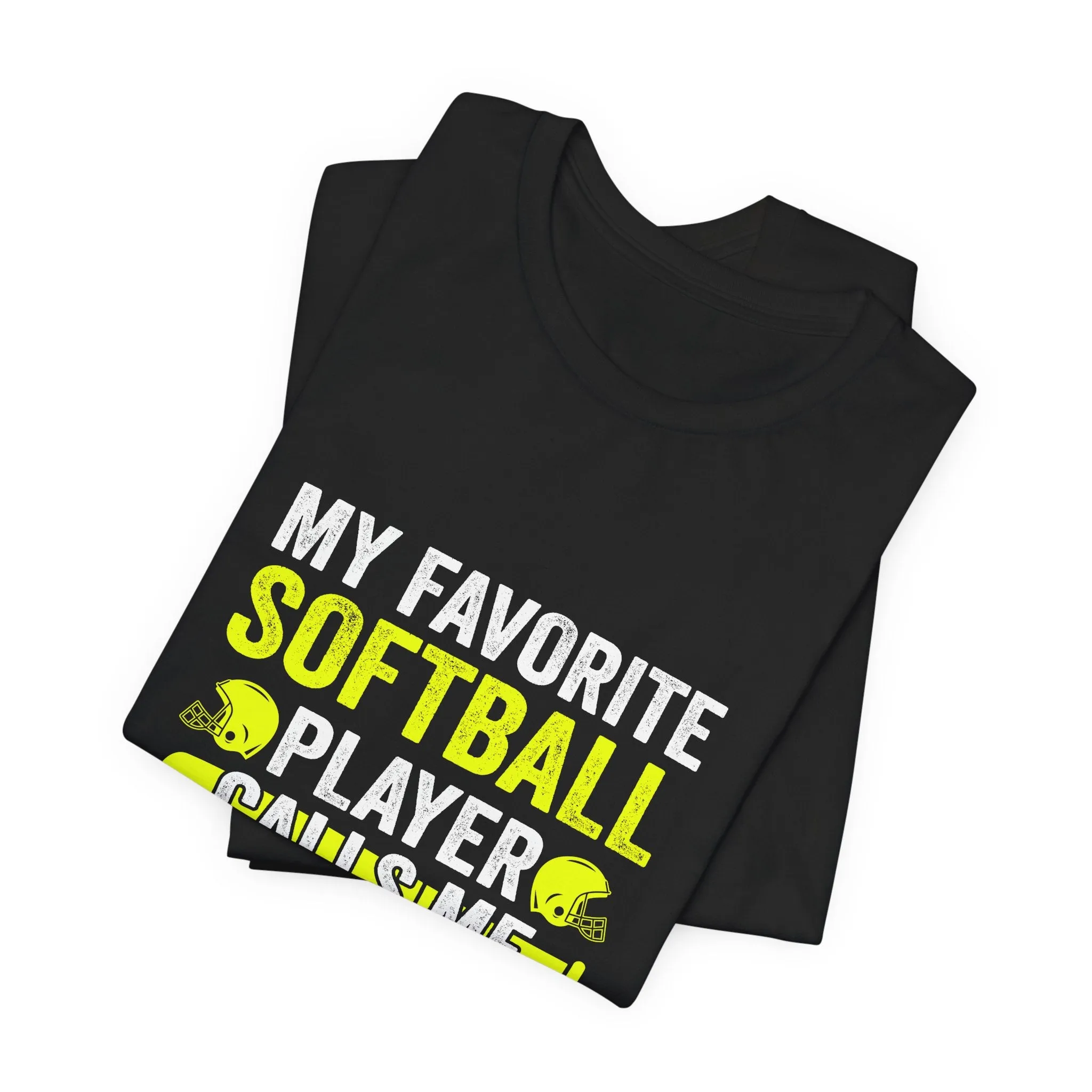 My Favourite Softball Player Calls Me Mom T-Shirt - Unisex Garment-Dyed Tee