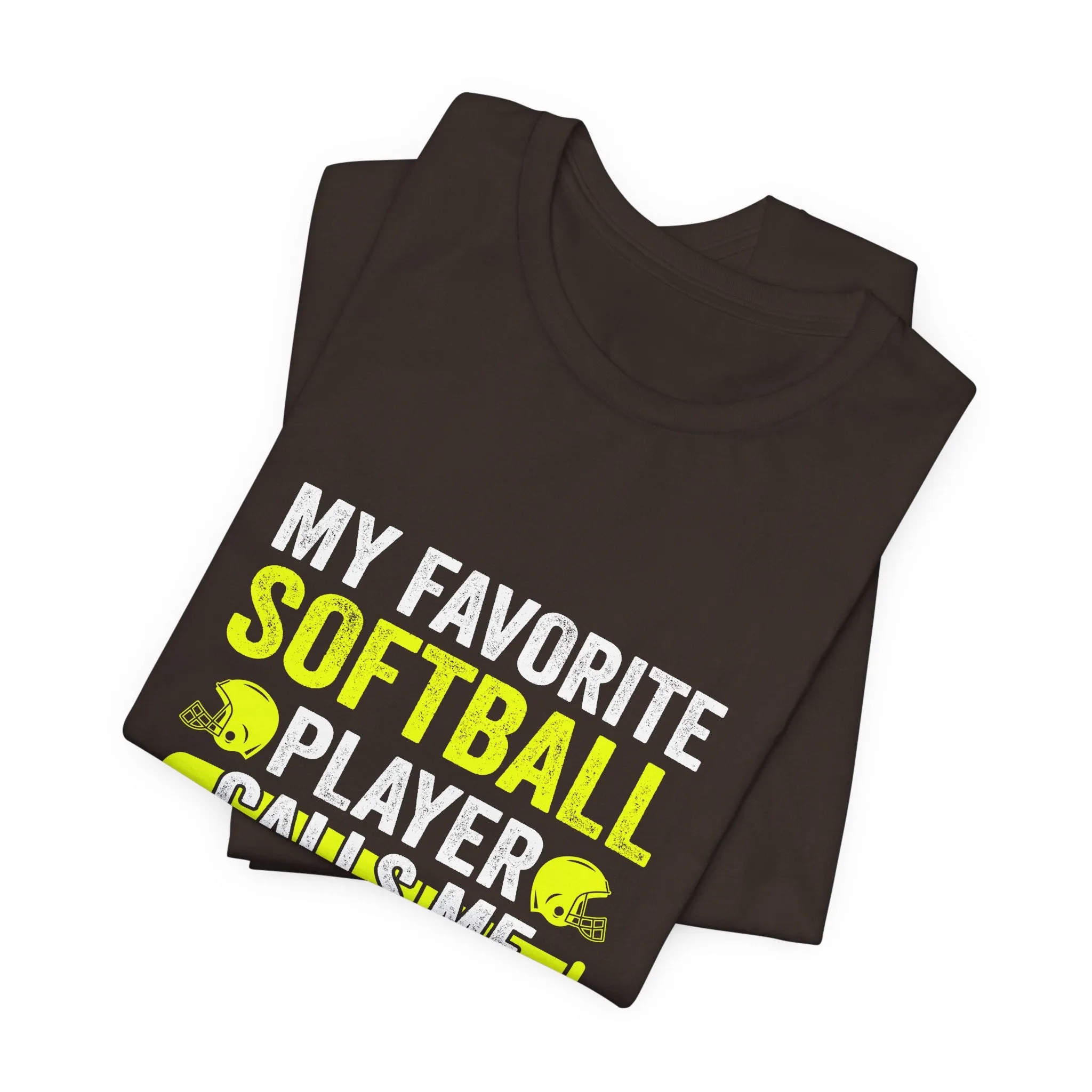 My Favourite Softball Player Calls Me Mom T-Shirt - Unisex Garment-Dyed Tee