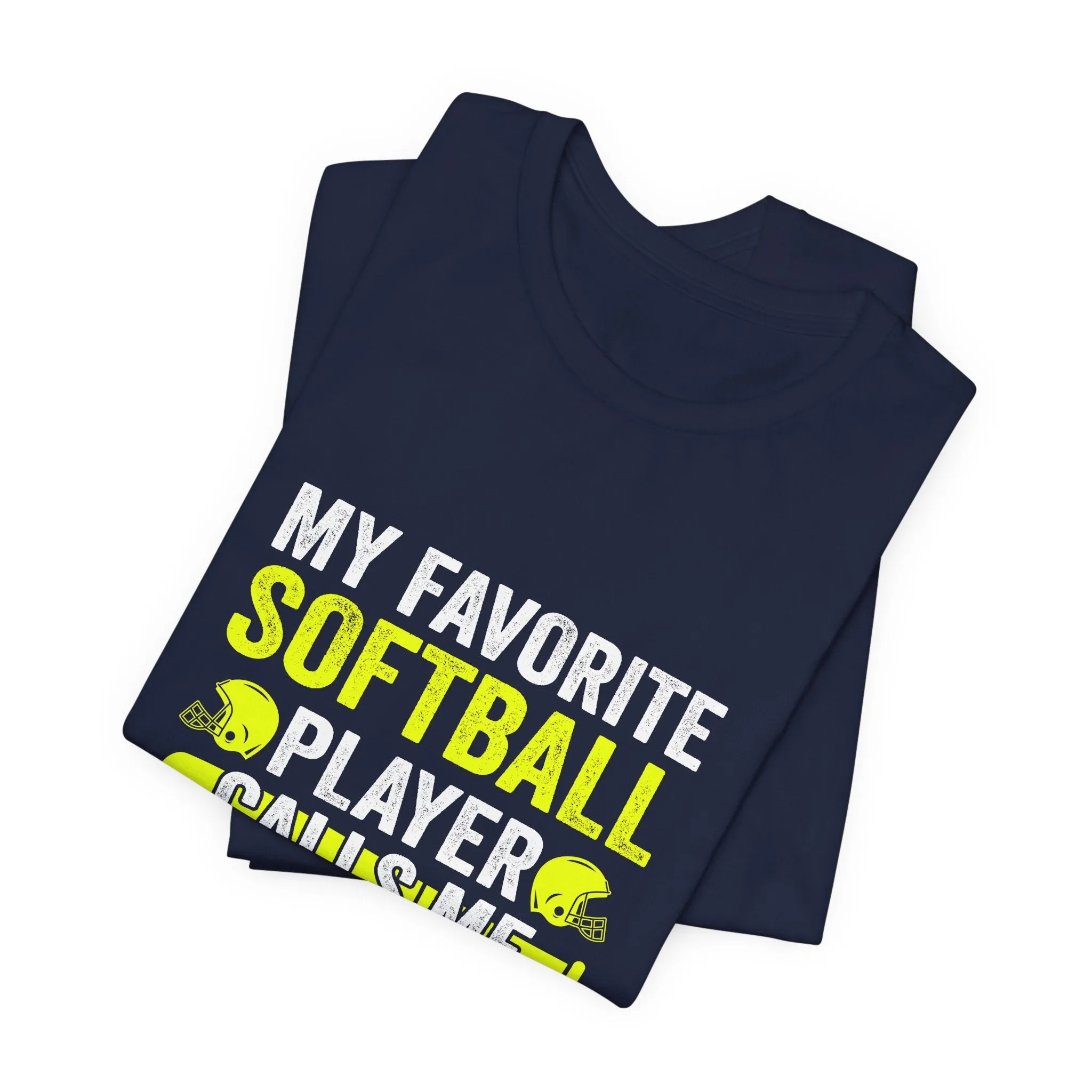 My Favourite Softball Player Calls Me Mom T-Shirt - Unisex Garment-Dyed Tee