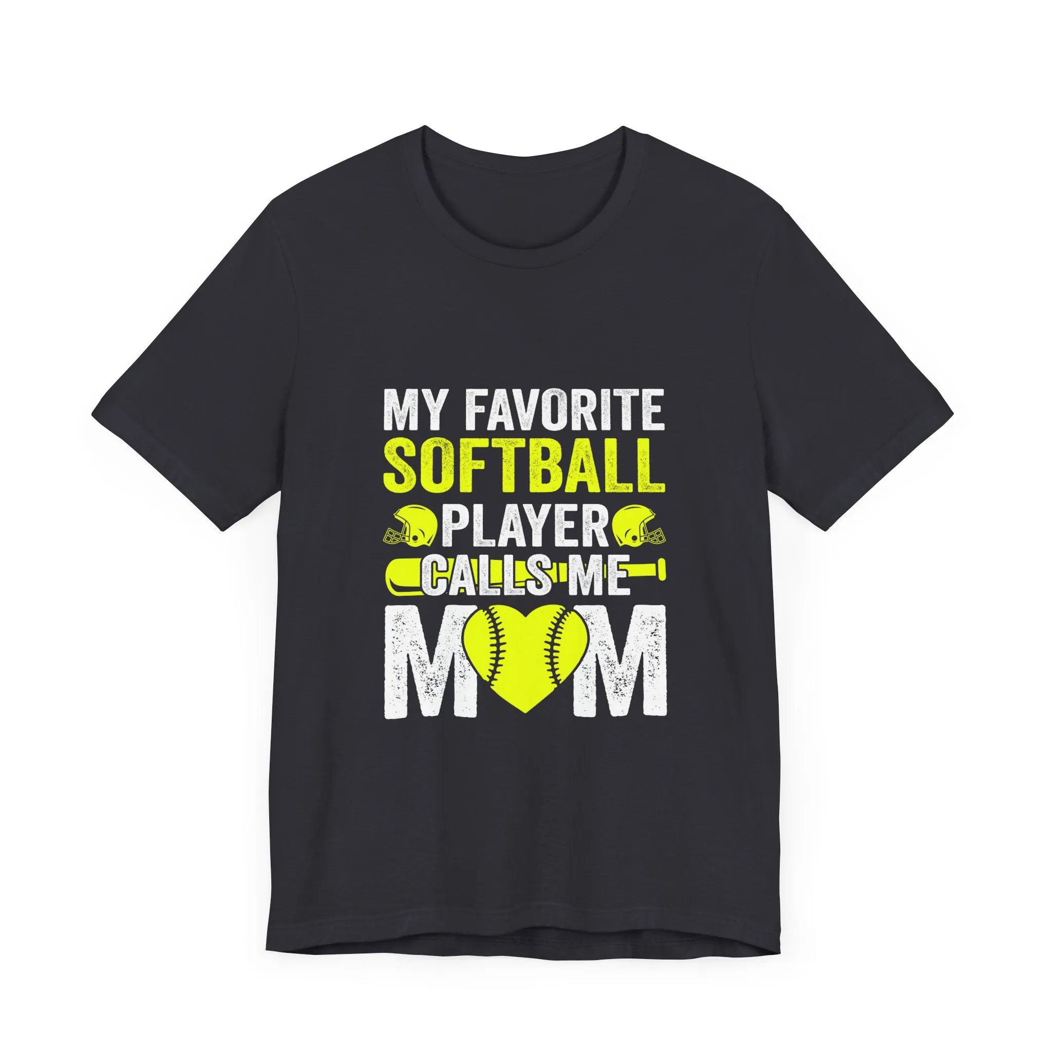 My Favourite Softball Player Calls Me Mom T-Shirt - Unisex Garment-Dyed Tee