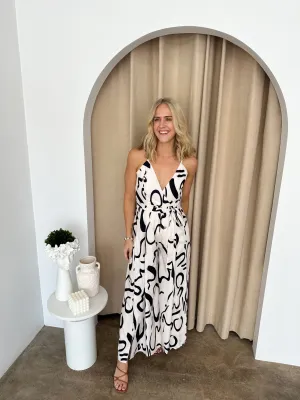 Nala Jumpsuit- Black/off white