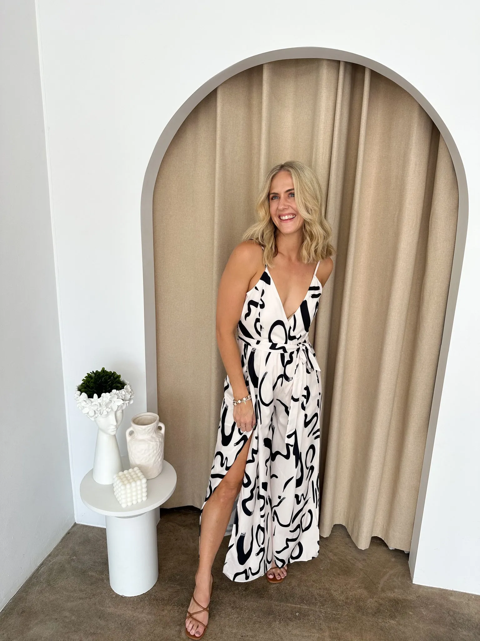 Nala Jumpsuit- Black/off white