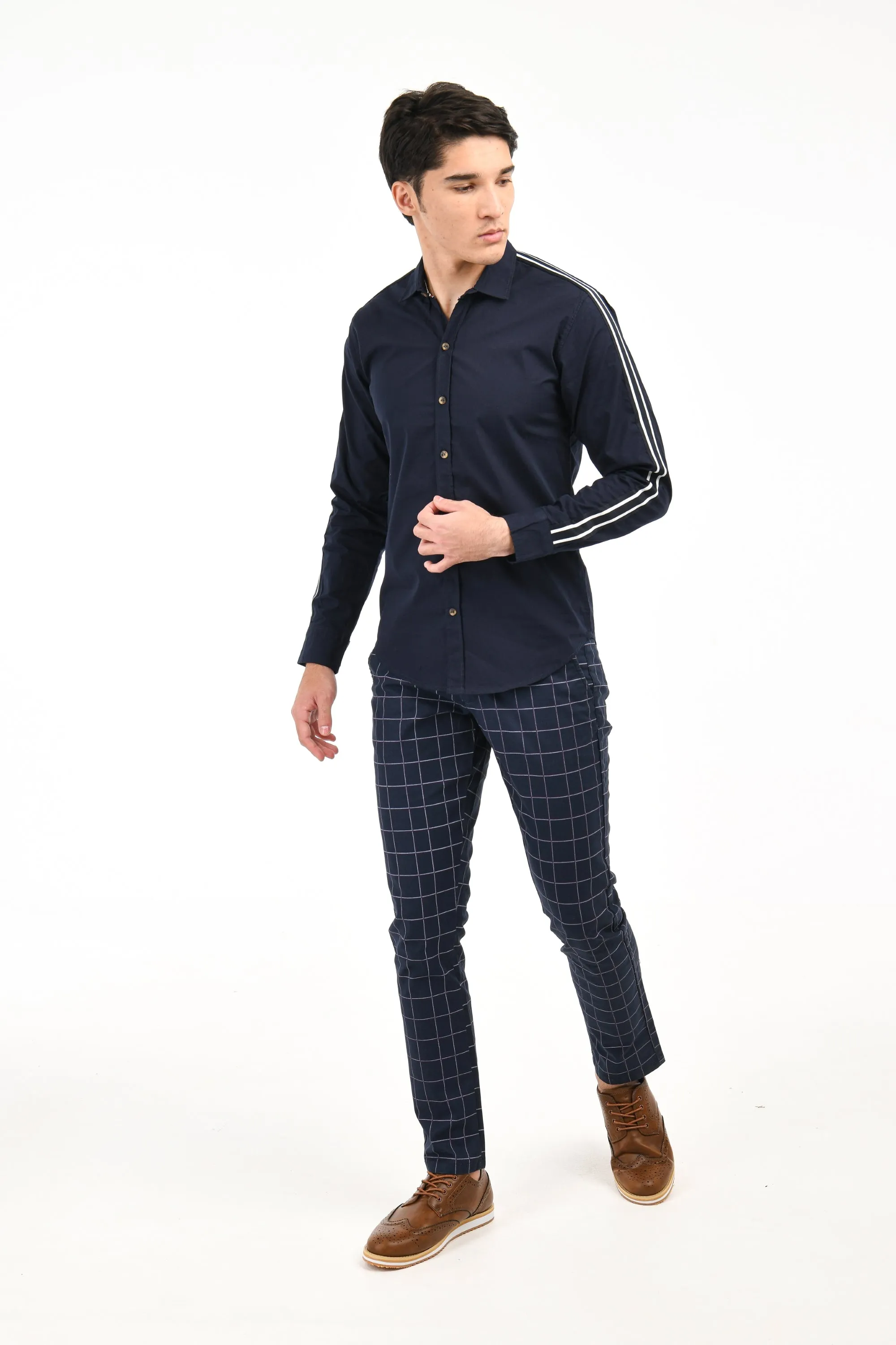 Navy Taped Shirt