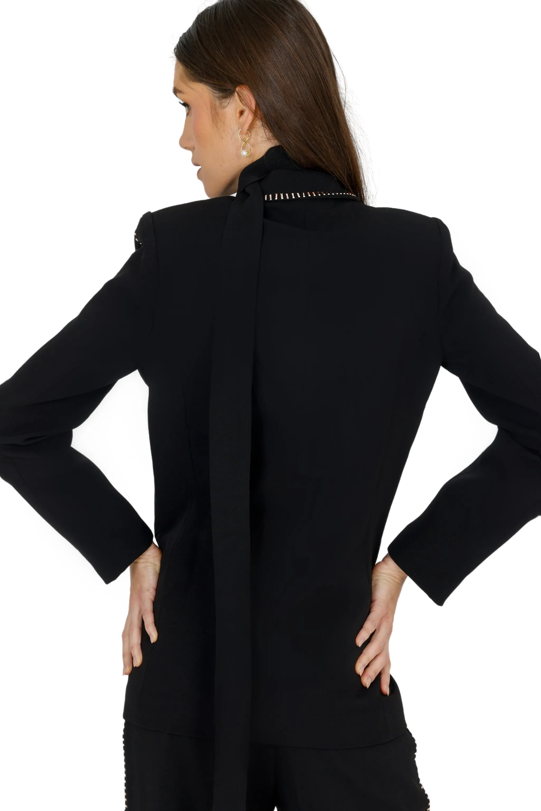 Nina Blazer with Belt (Black)