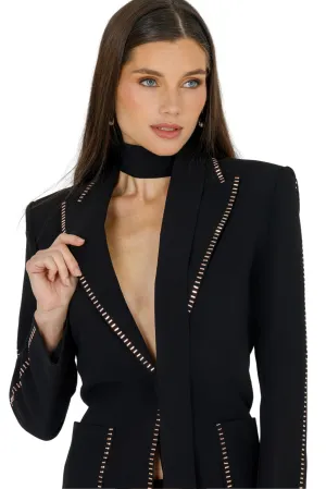 Nina Blazer with Belt (Black)