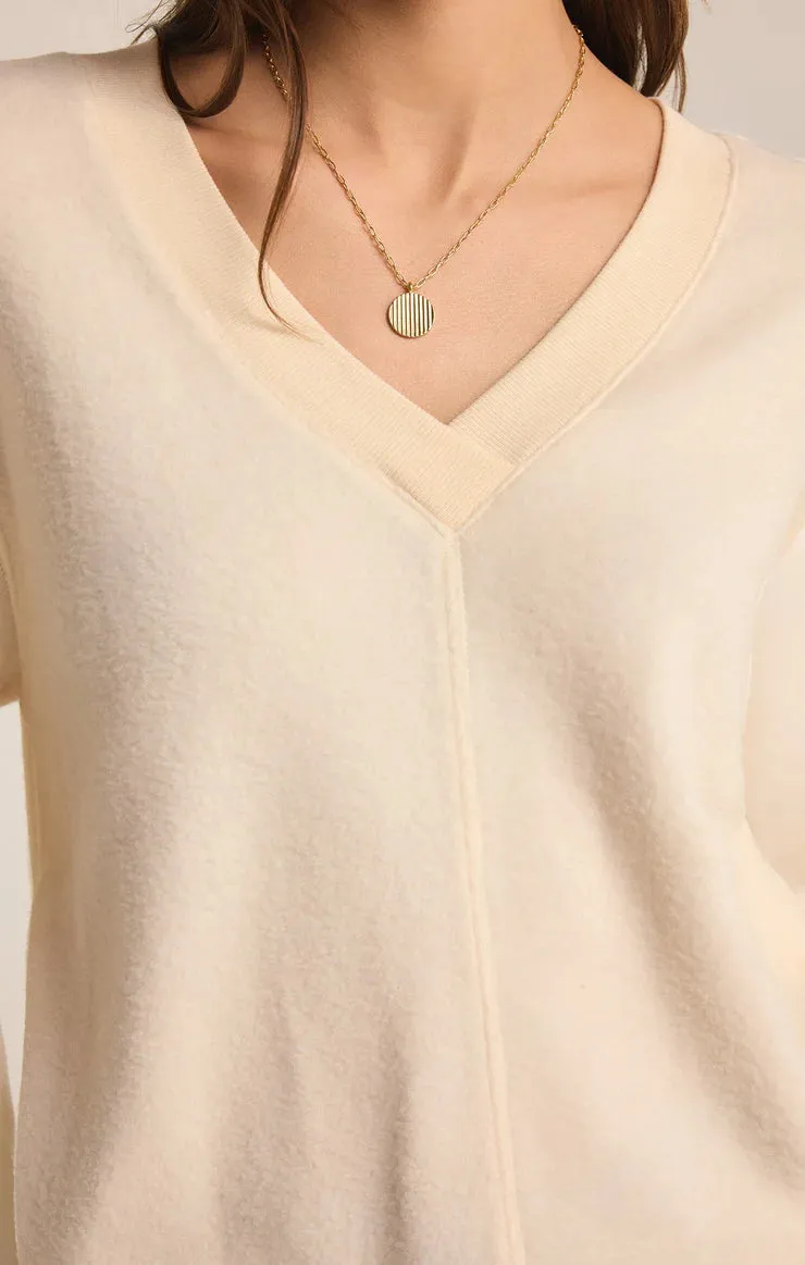 Off The Clock Cozy Sweatshirt - Sea Salt