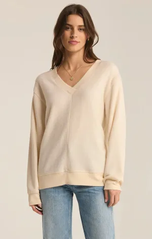 Off The Clock Cozy Sweatshirt - Sea Salt