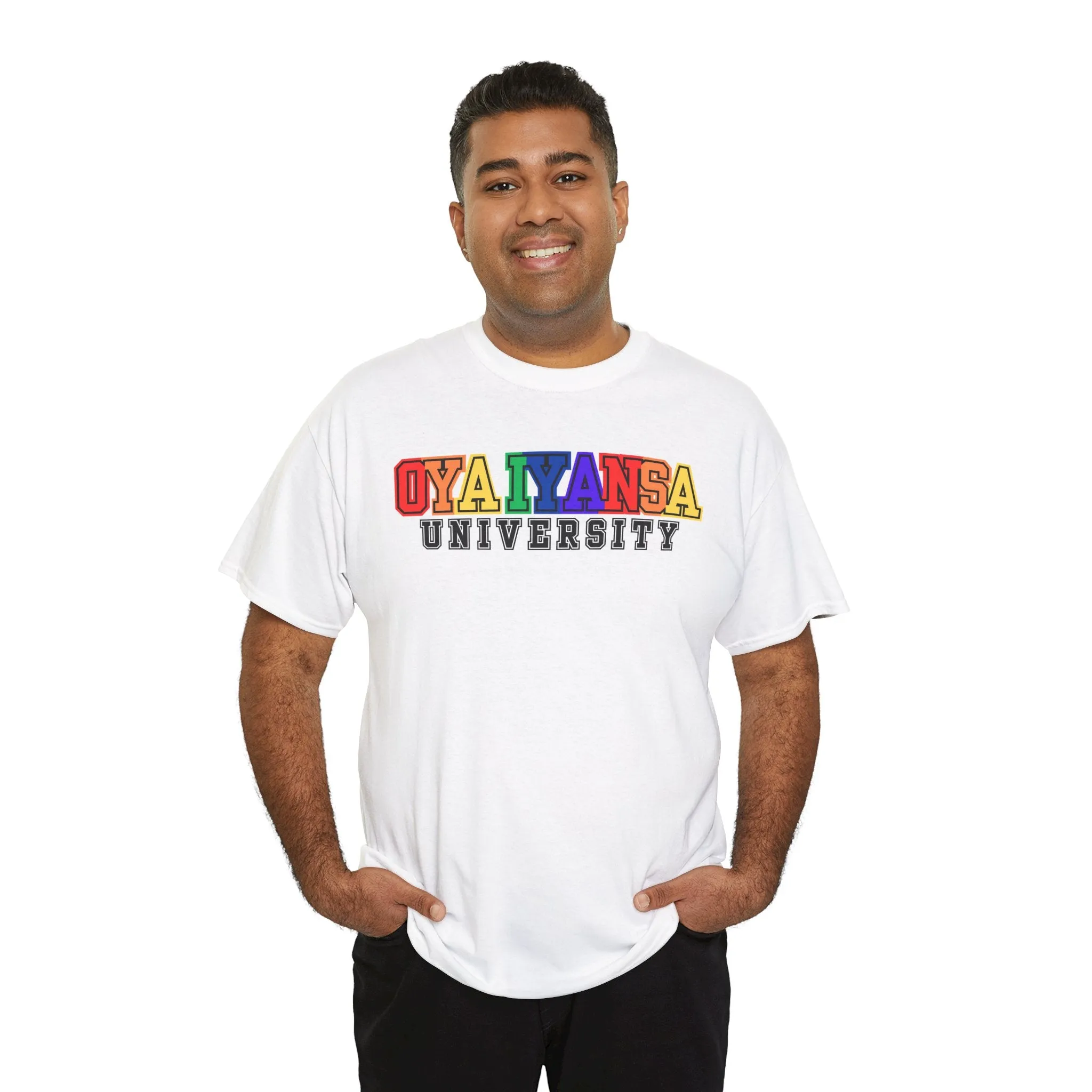 Oya Iyansa University Unisex Heavy Cotton Tee - Vibrant Campus Style Shirt