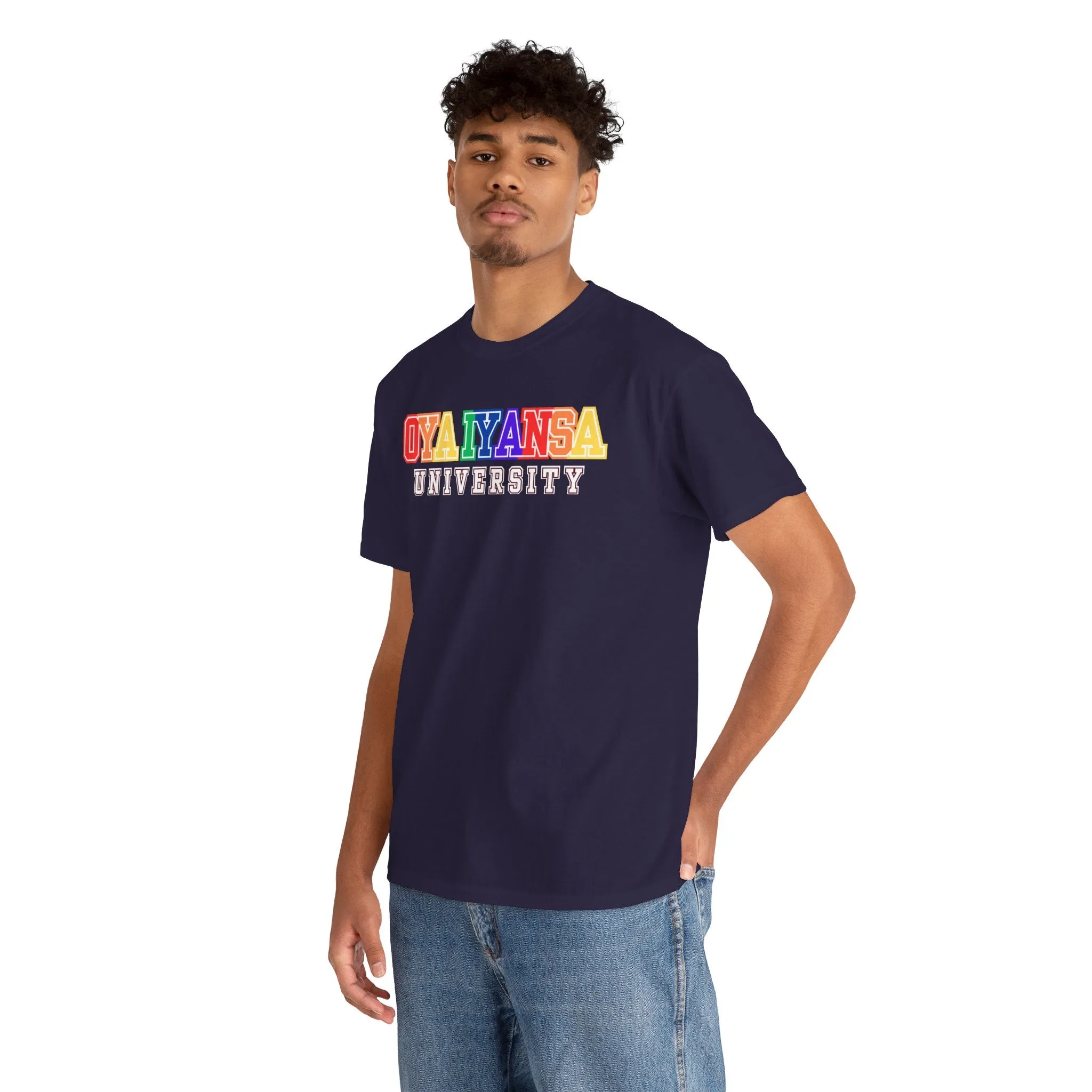 Oya Iyansa University Unisex Heavy Cotton Tee - Vibrant Campus Style Shirt