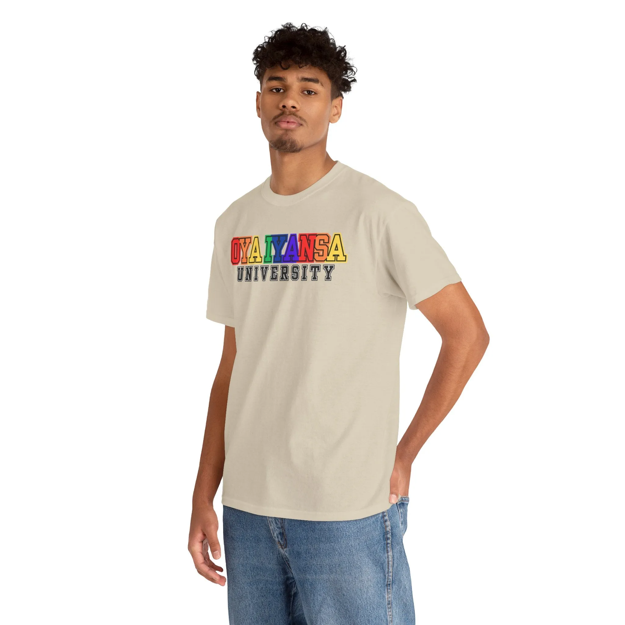 Oya Iyansa University Unisex Heavy Cotton Tee - Vibrant Campus Style Shirt