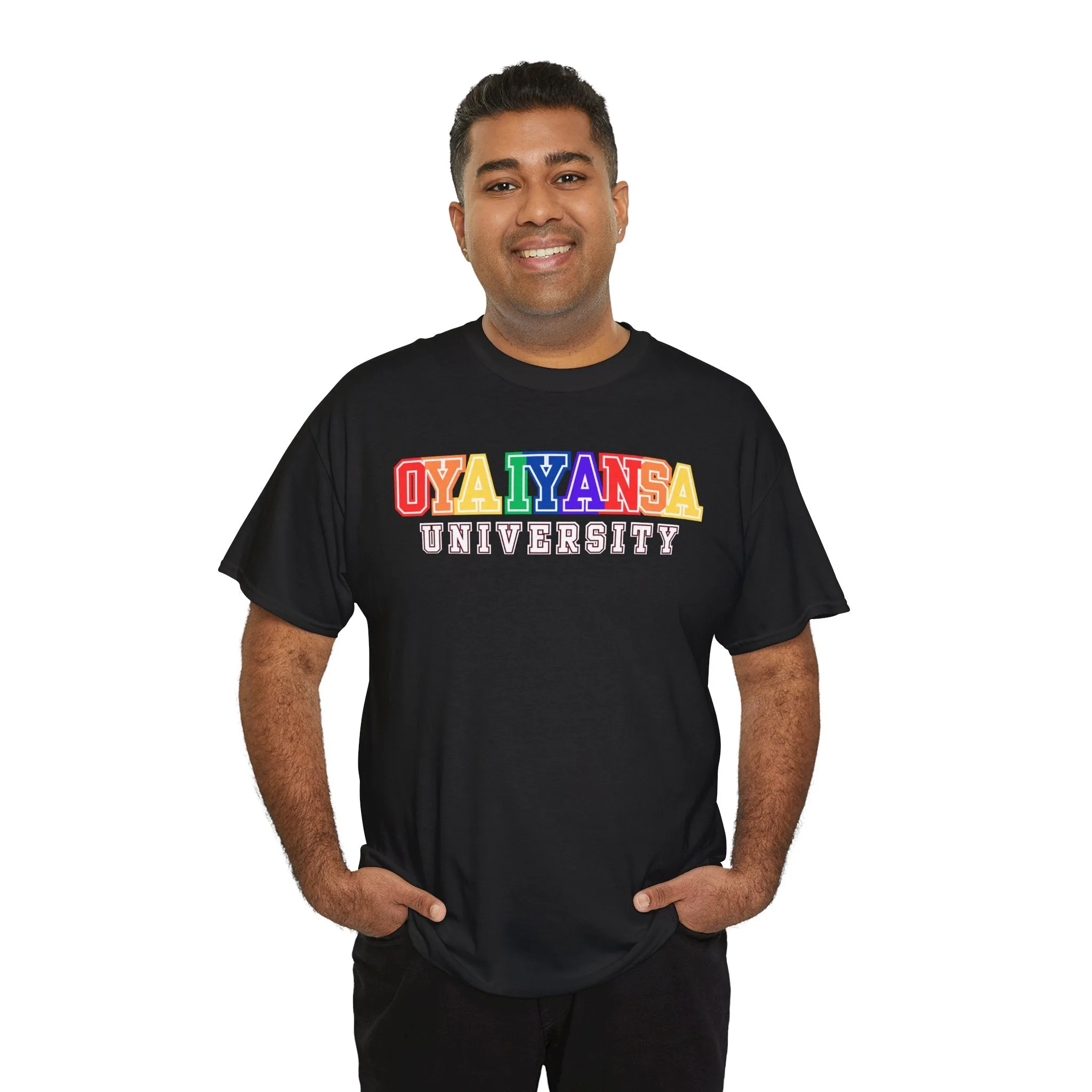 Oya Iyansa University Unisex Heavy Cotton Tee - Vibrant Campus Style Shirt