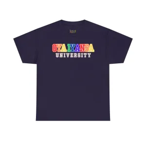 Oya Iyansa University Unisex Heavy Cotton Tee - Vibrant Campus Style Shirt