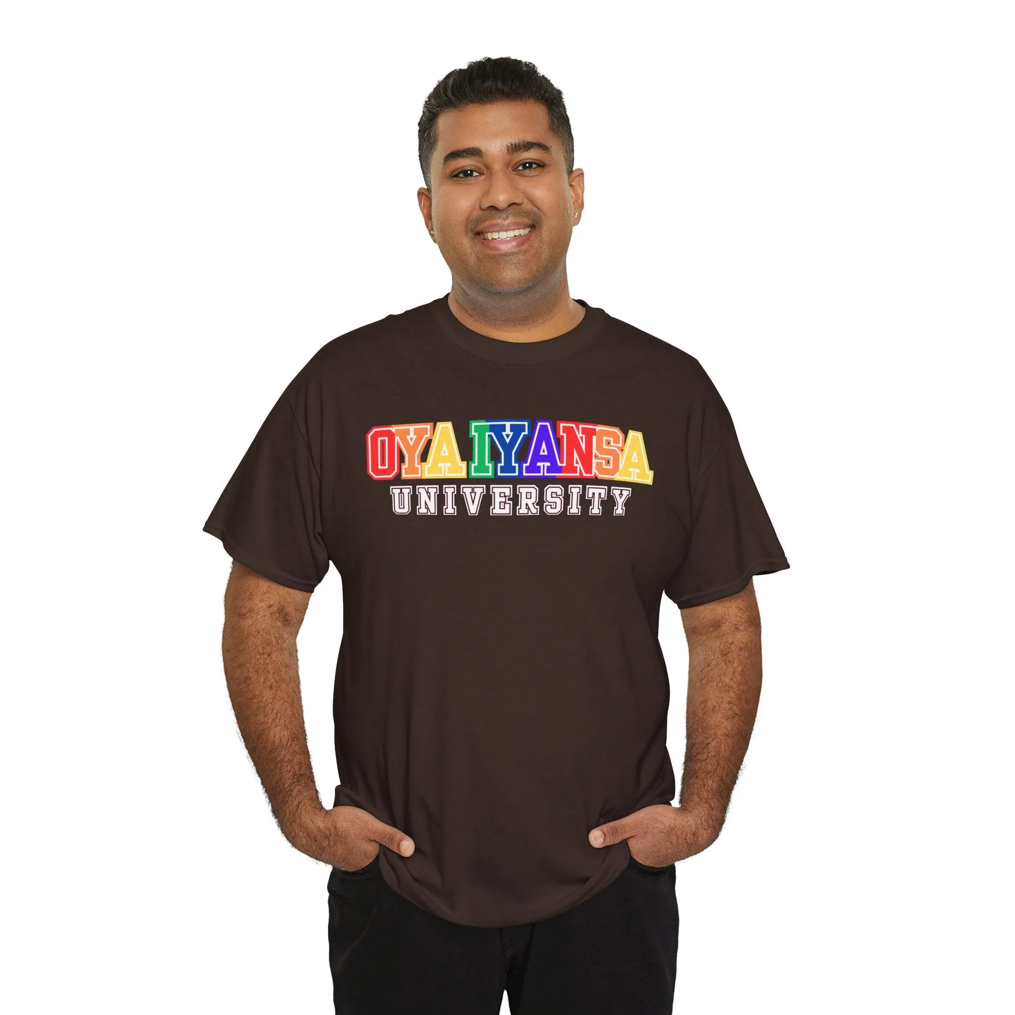Oya Iyansa University Unisex Heavy Cotton Tee - Vibrant Campus Style Shirt