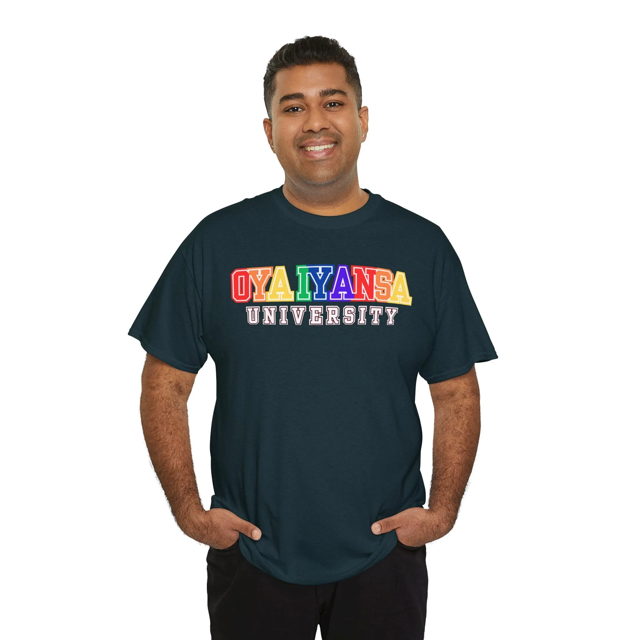 Oya Iyansa University Unisex Heavy Cotton Tee - Vibrant Campus Style Shirt