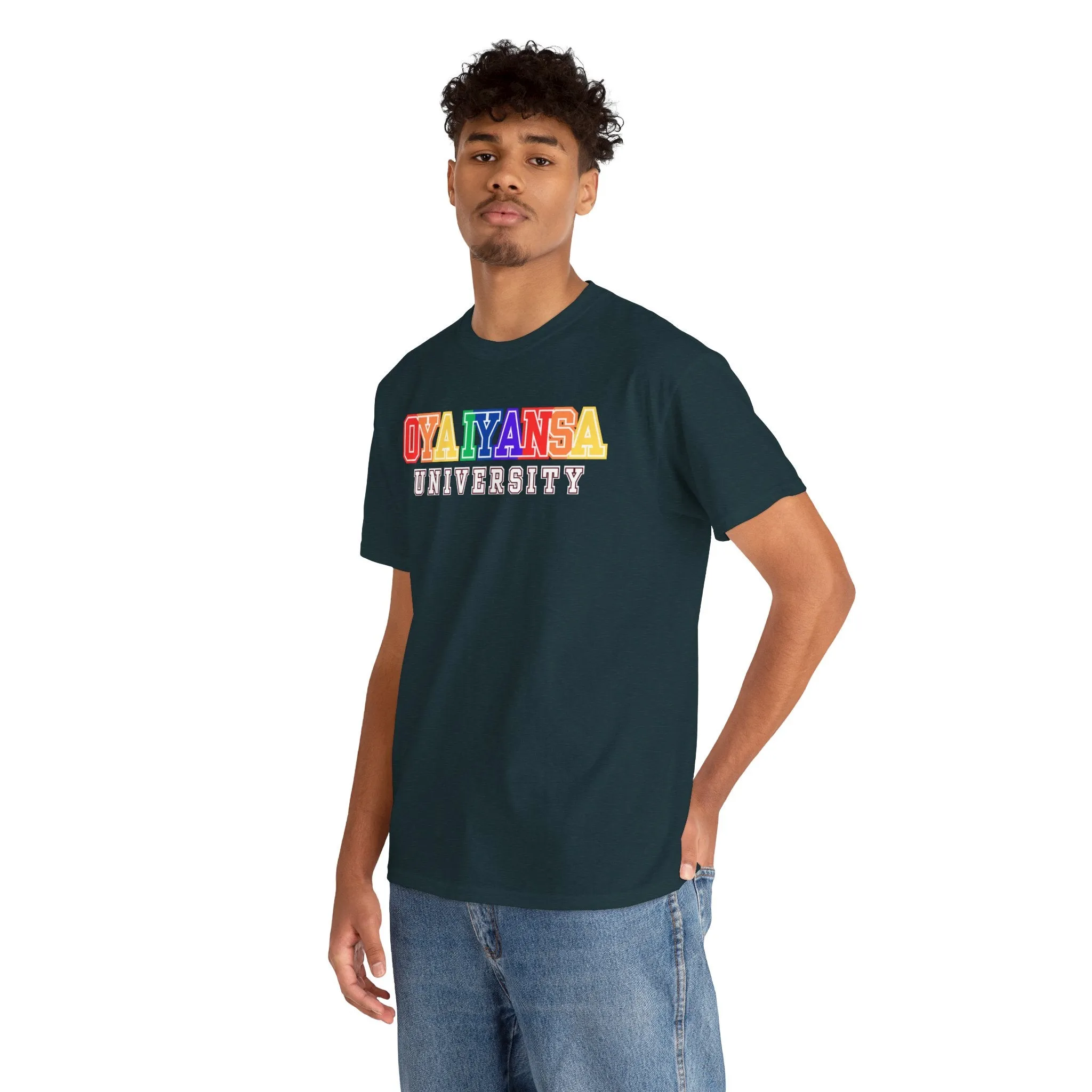 Oya Iyansa University Unisex Heavy Cotton Tee - Vibrant Campus Style Shirt