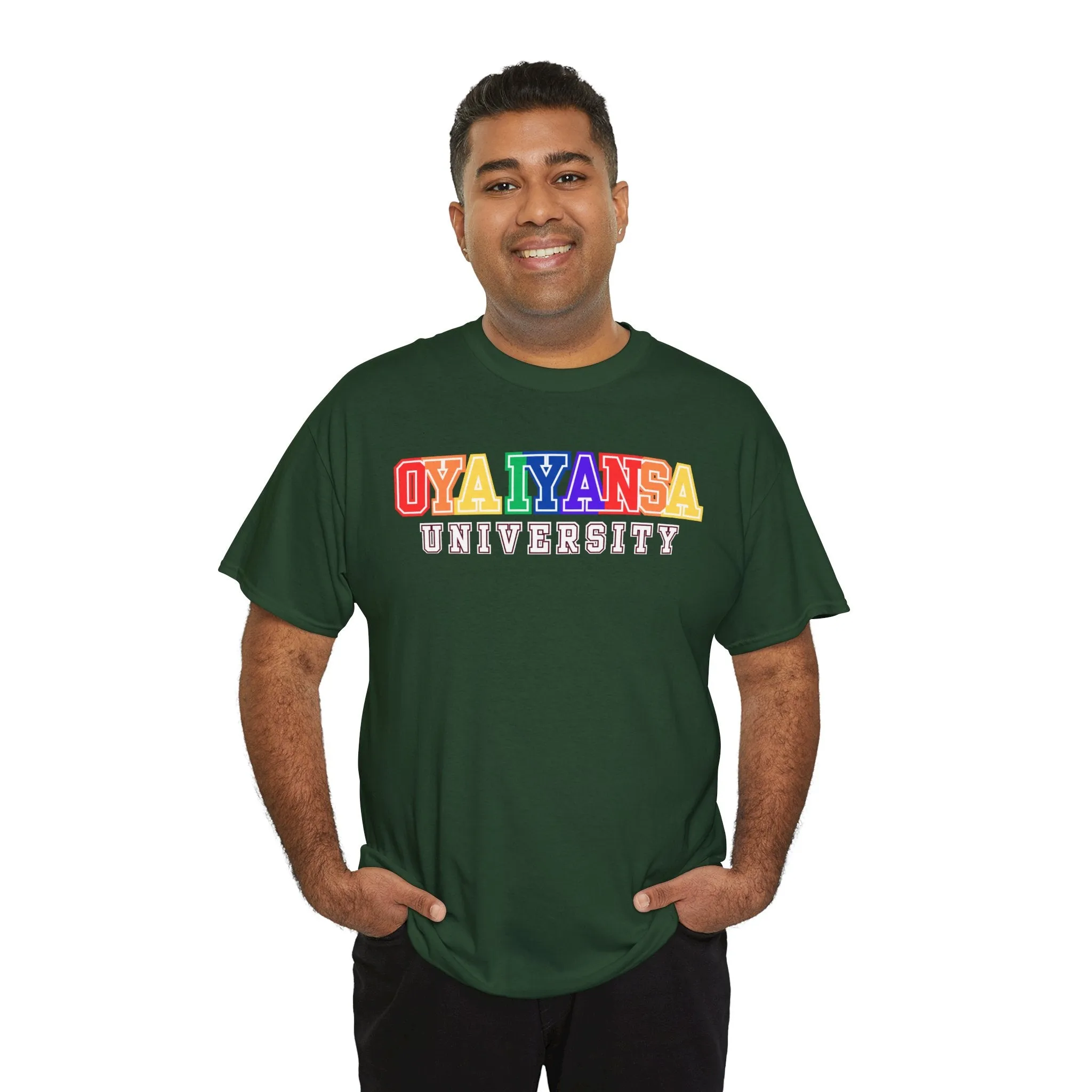 Oya Iyansa University Unisex Heavy Cotton Tee - Vibrant Campus Style Shirt