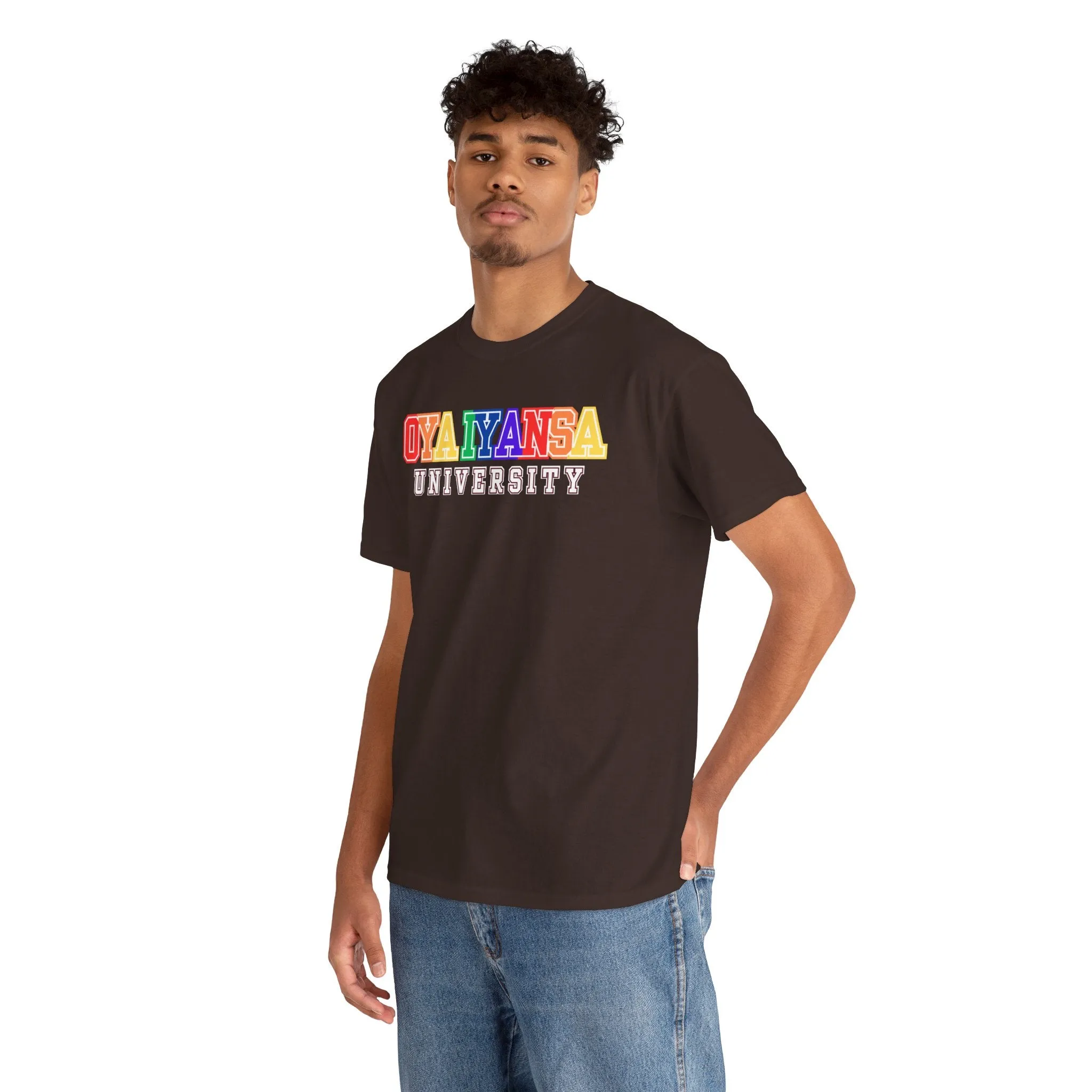 Oya Iyansa University Unisex Heavy Cotton Tee - Vibrant Campus Style Shirt