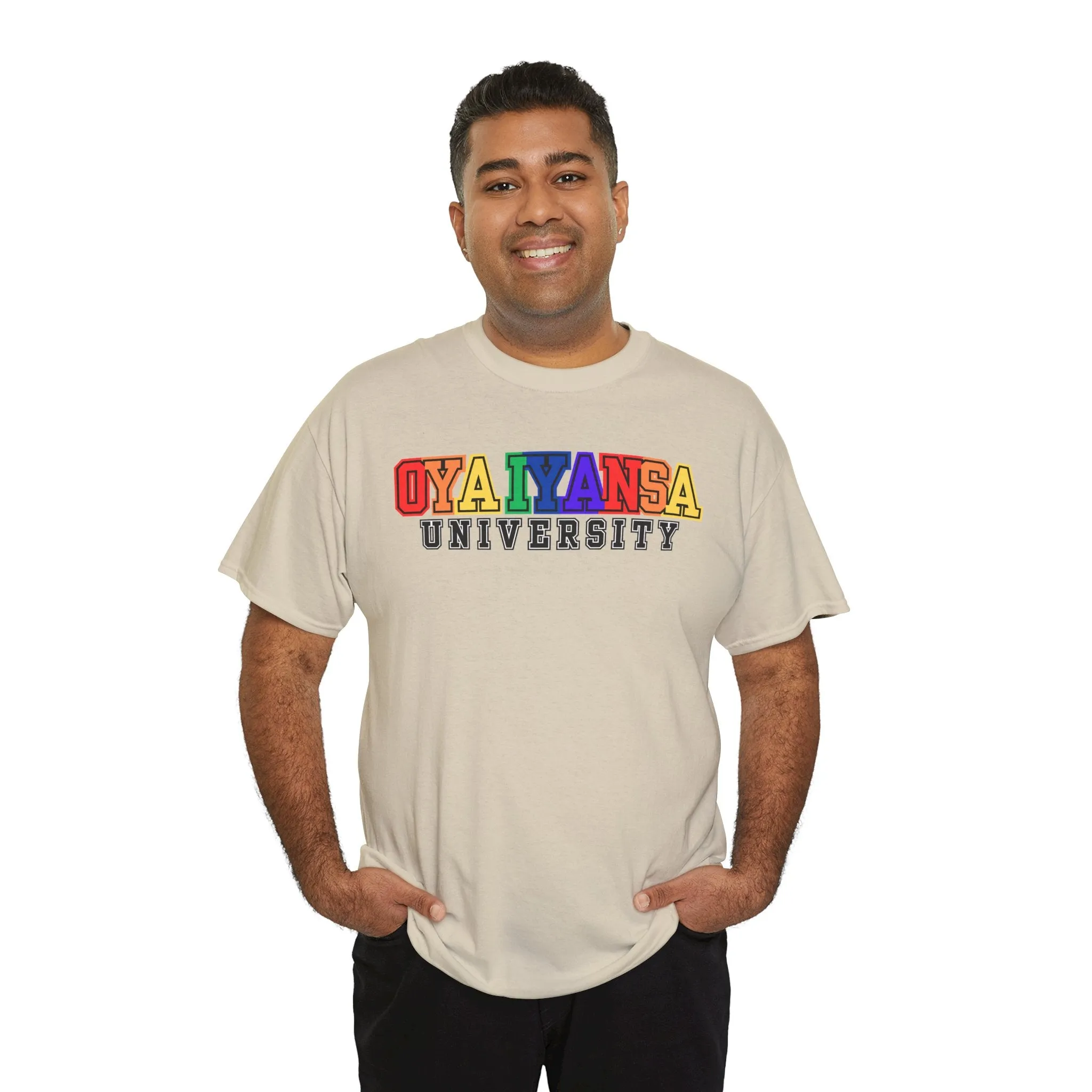 Oya Iyansa University Unisex Heavy Cotton Tee - Vibrant Campus Style Shirt