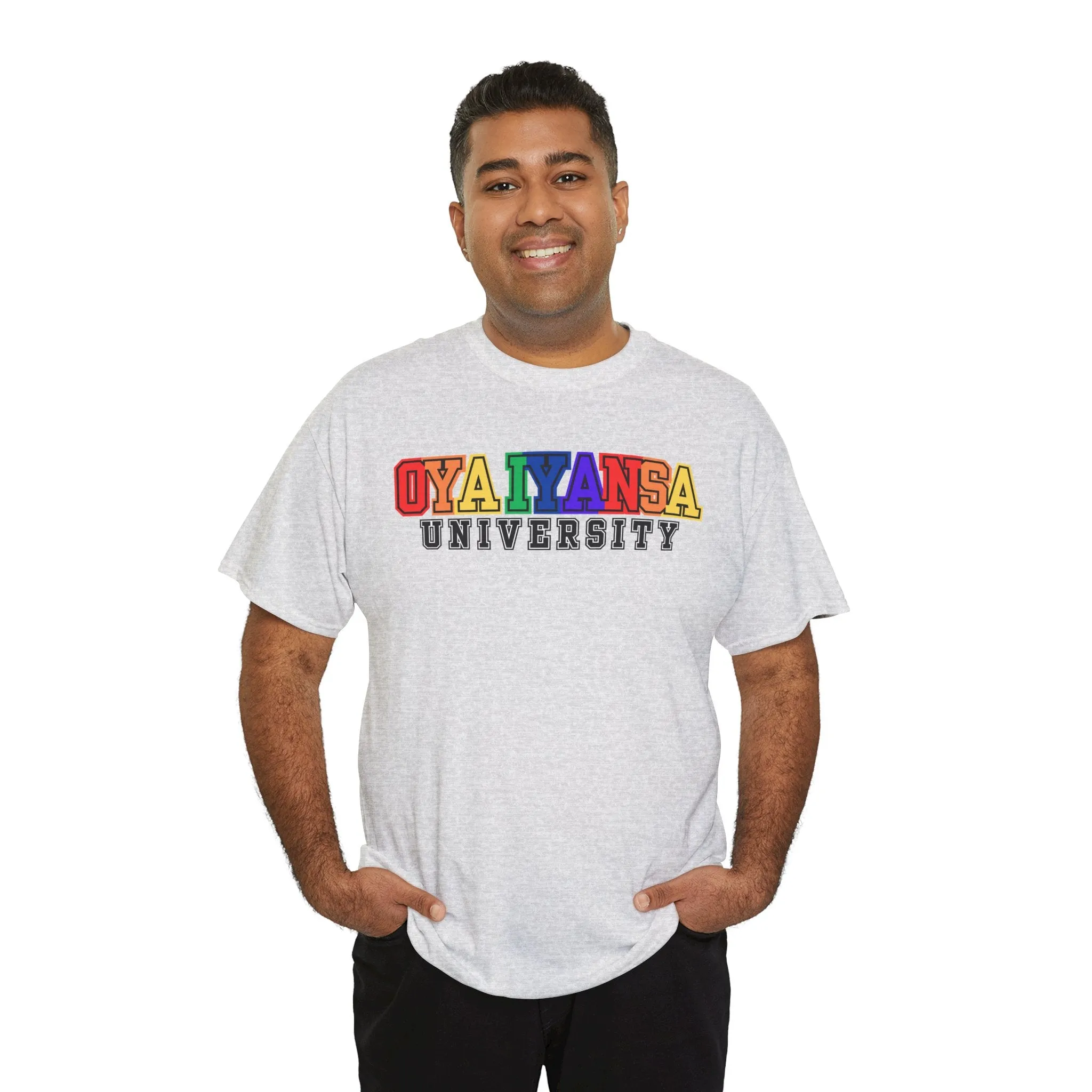 Oya Iyansa University Unisex Heavy Cotton Tee - Vibrant Campus Style Shirt