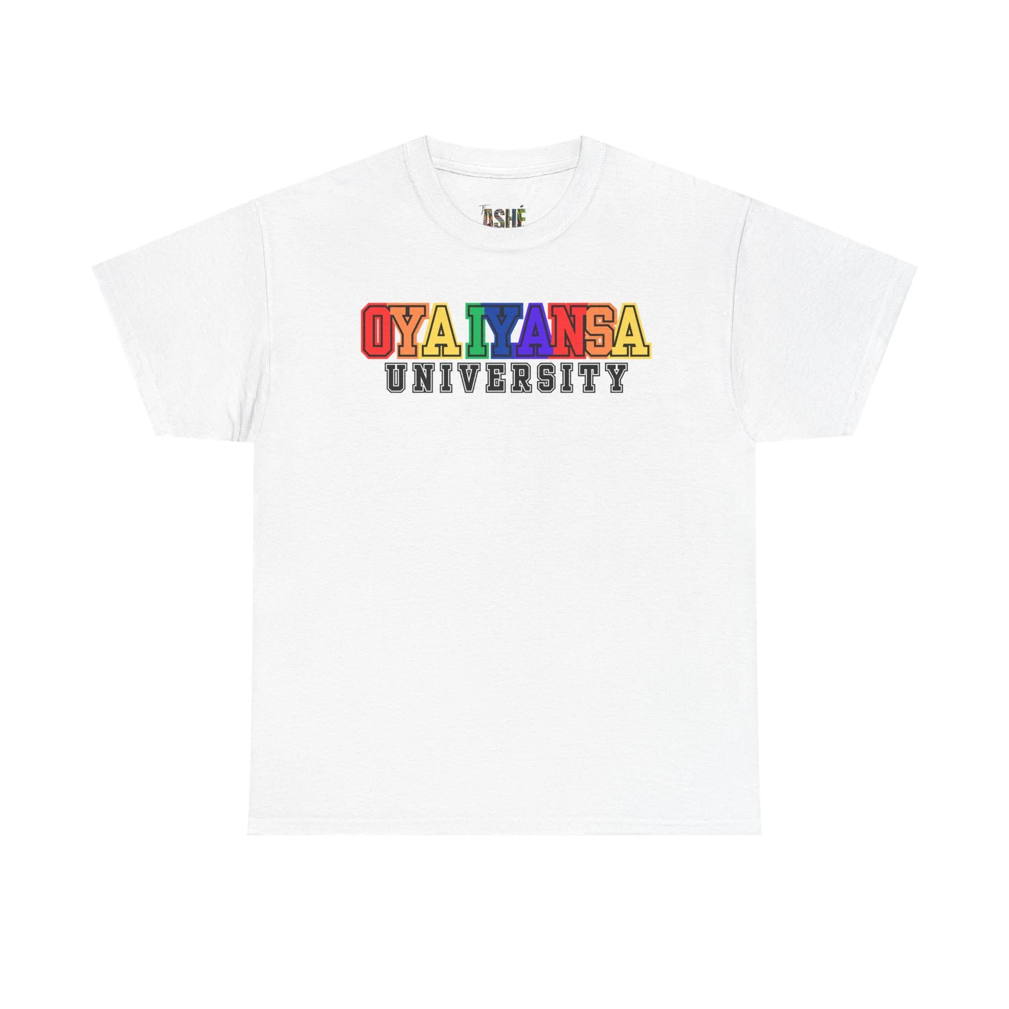 Oya Iyansa University Unisex Heavy Cotton Tee - Vibrant Campus Style Shirt
