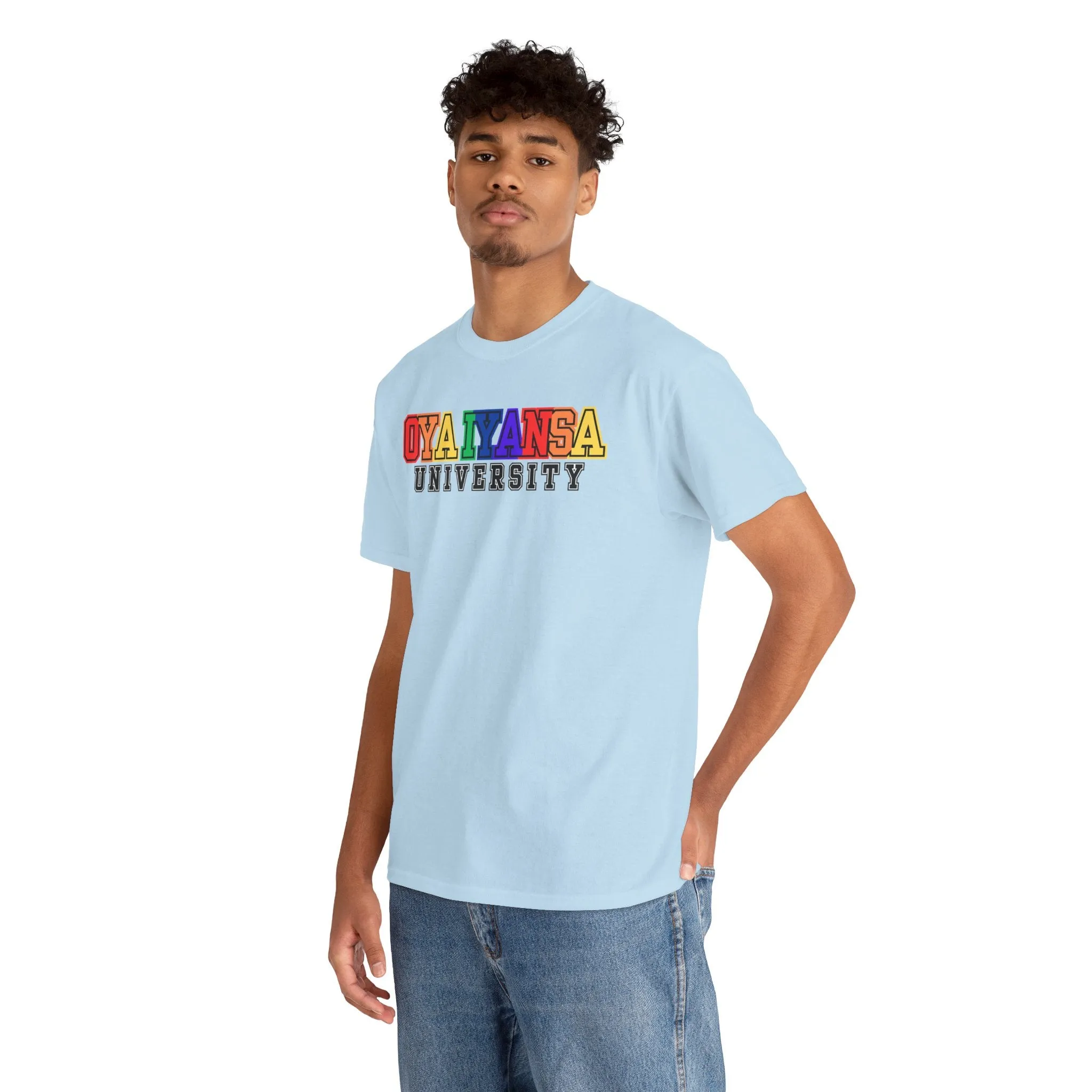 Oya Iyansa University Unisex Heavy Cotton Tee - Vibrant Campus Style Shirt