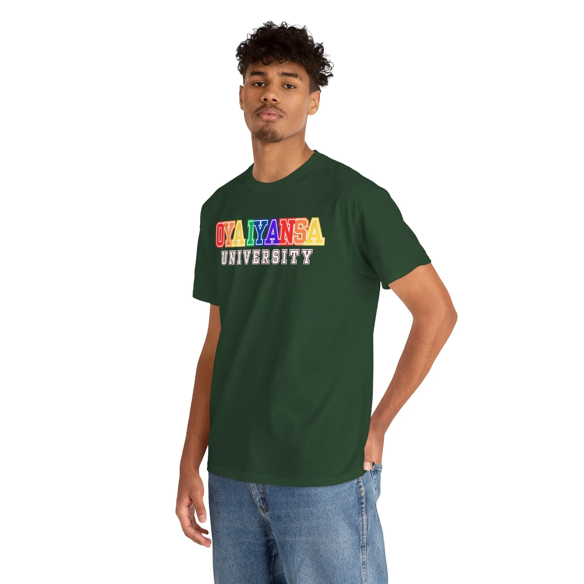 Oya Iyansa University Unisex Heavy Cotton Tee - Vibrant Campus Style Shirt