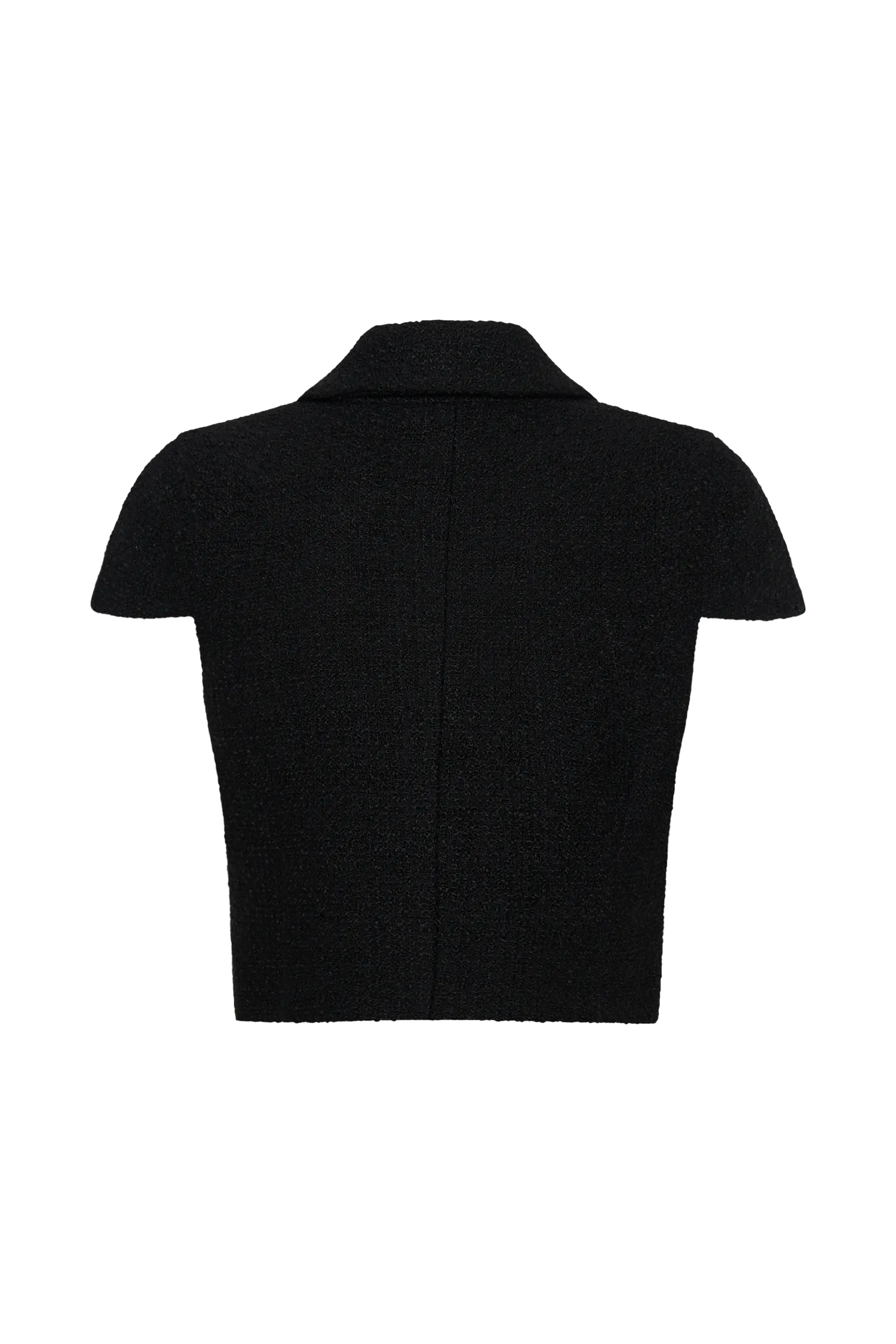 Parisa Boucle Button Up Top - Black