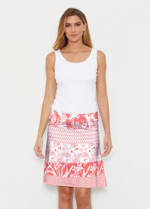 Patchwork Coral (7900) ~ Silky Brenda Skirt 21 inch