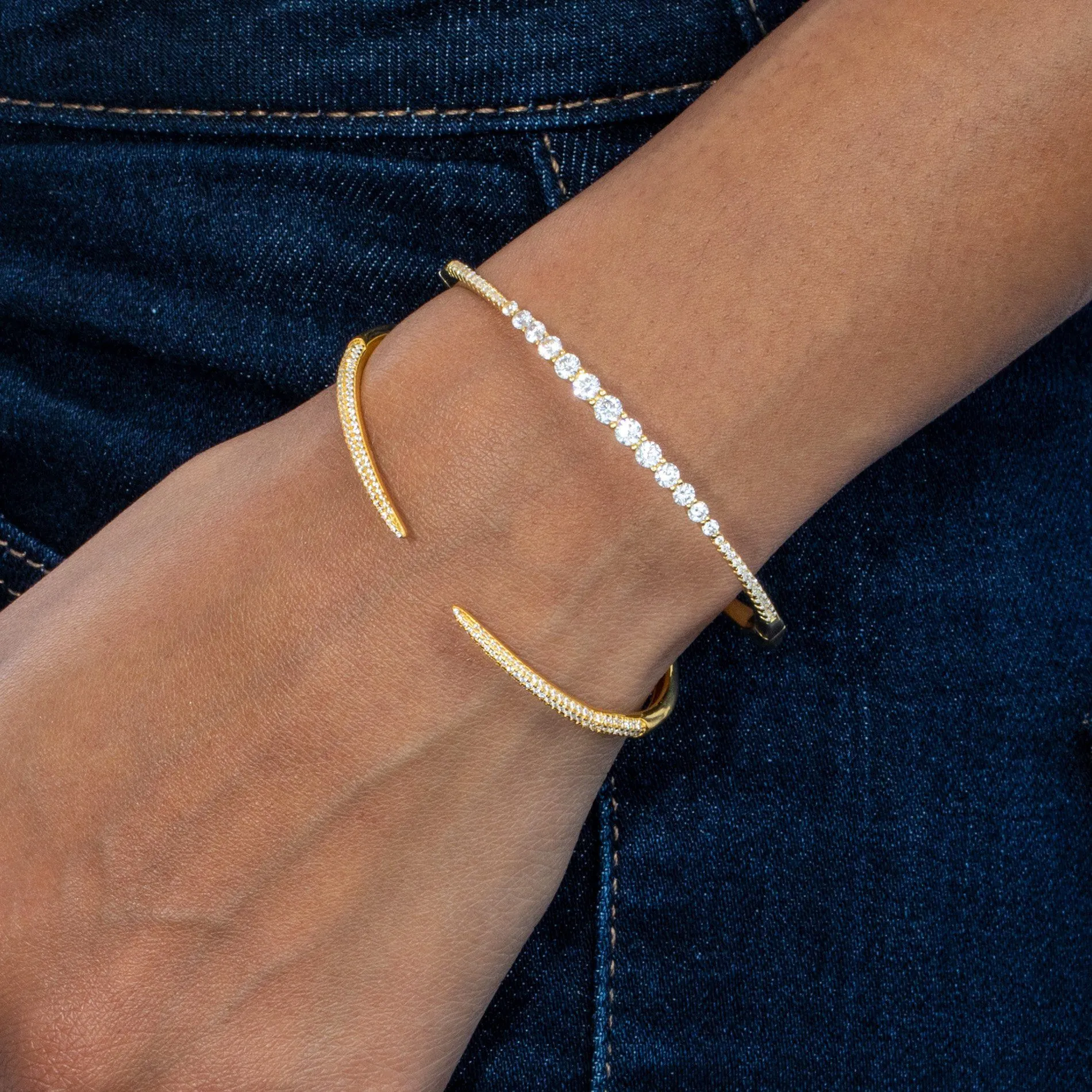 Pavé Claw Bangle