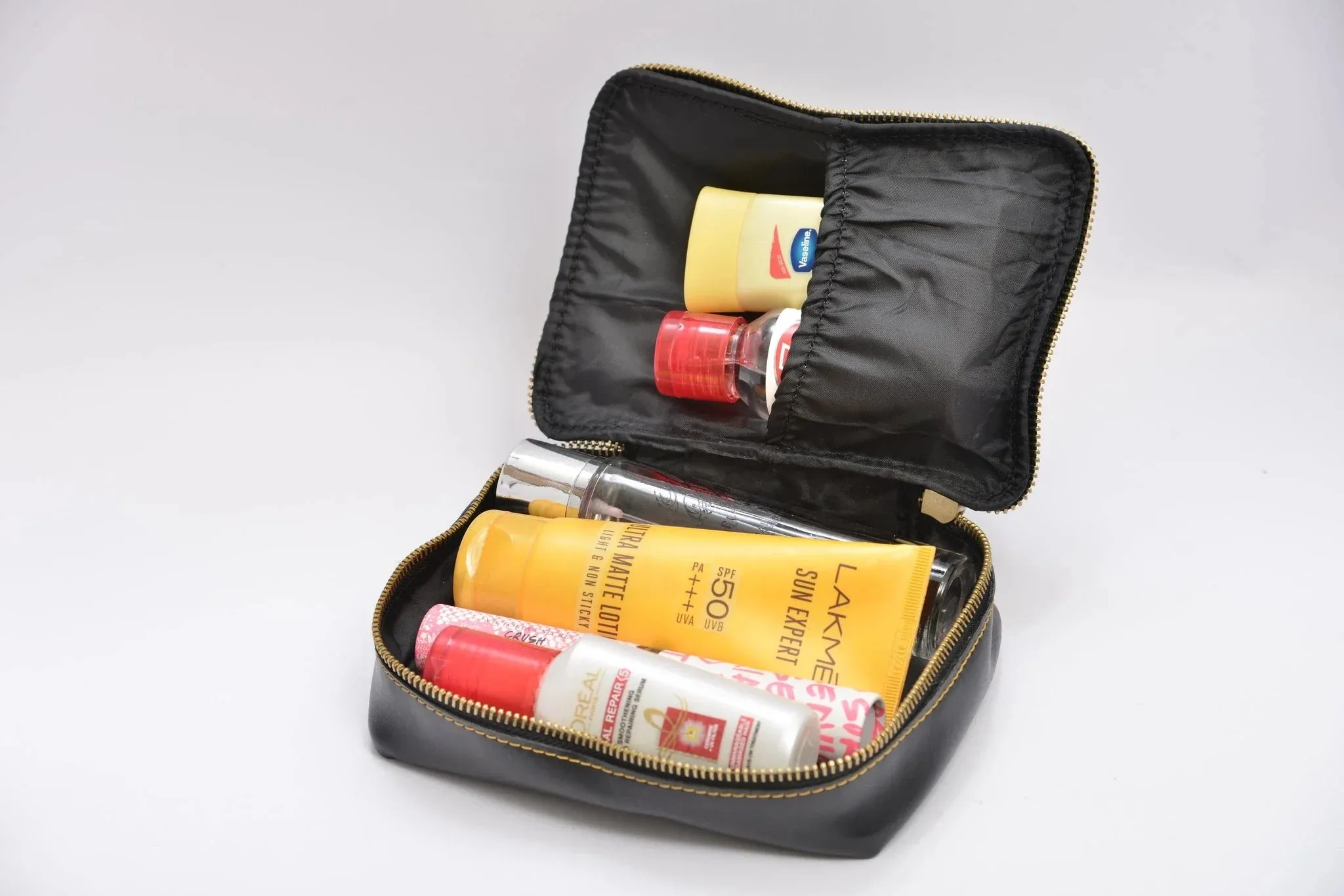 Personalized Mini make up kit   Chained Sling bag - Black