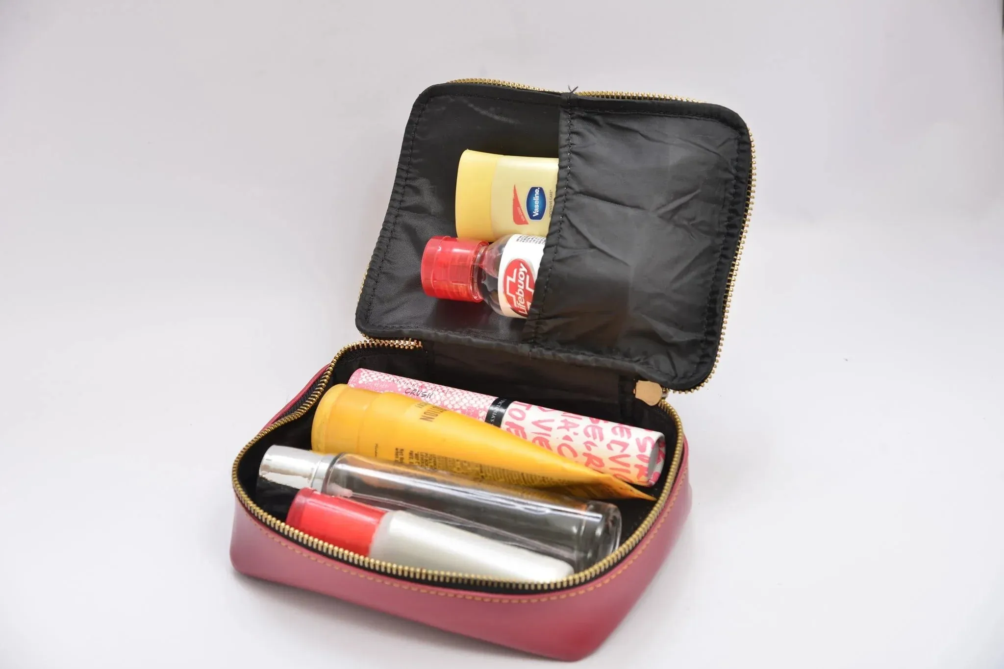 Personalized Mini make up kit   Chained Sling bag - Wine