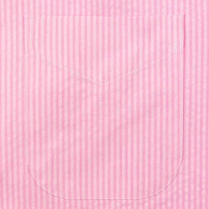 Pink Seersucker Stripe Weekend Shirt