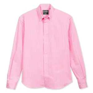 Pink Seersucker Stripe Weekend Shirt