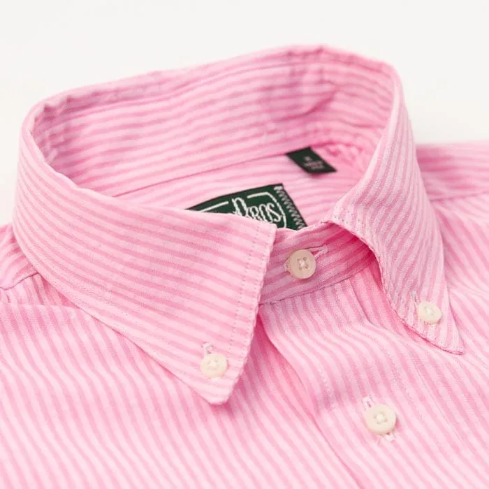 Pink Seersucker Stripe Weekend Shirt