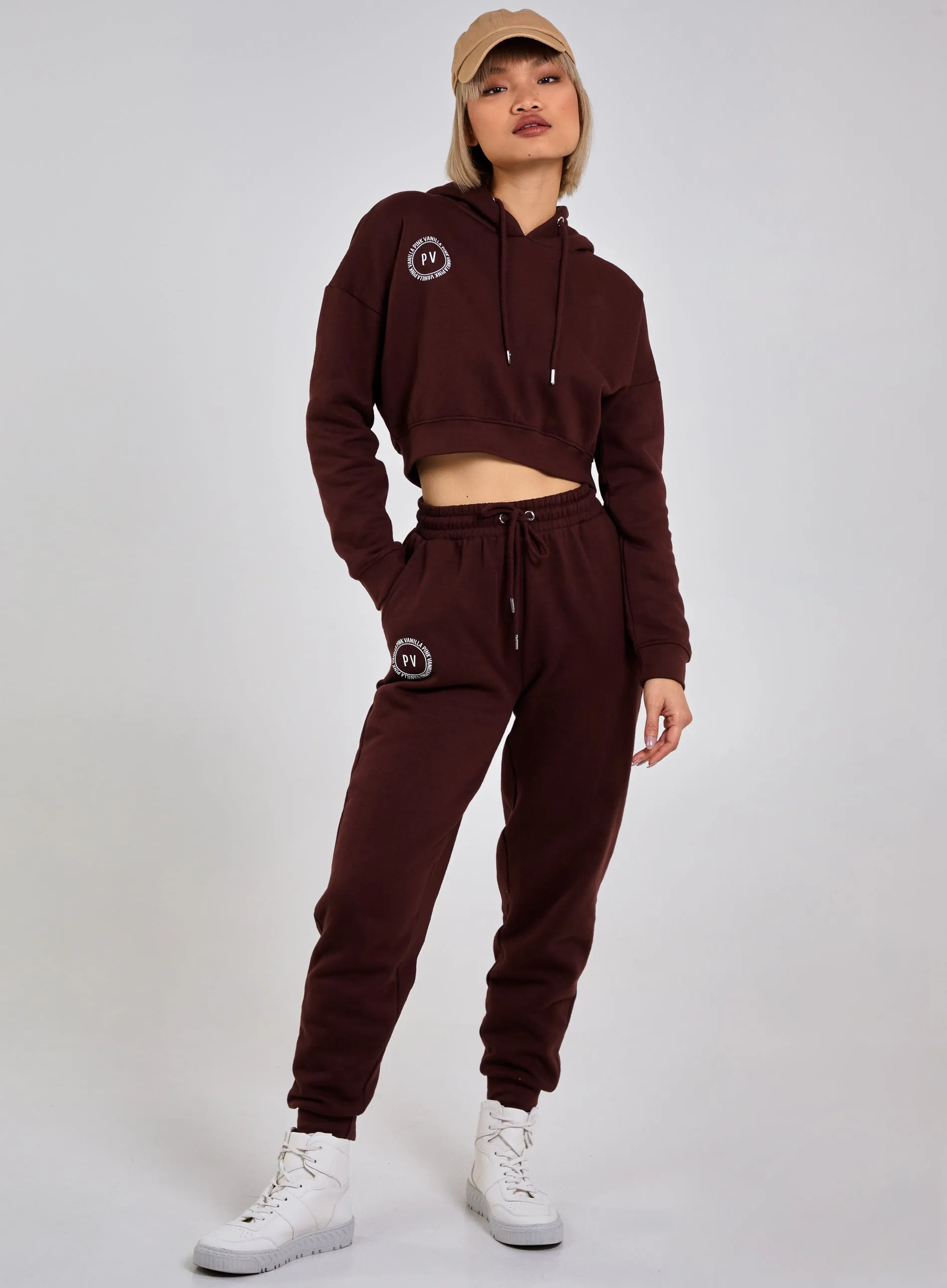 Pink Vanilla Cropped Hoodie