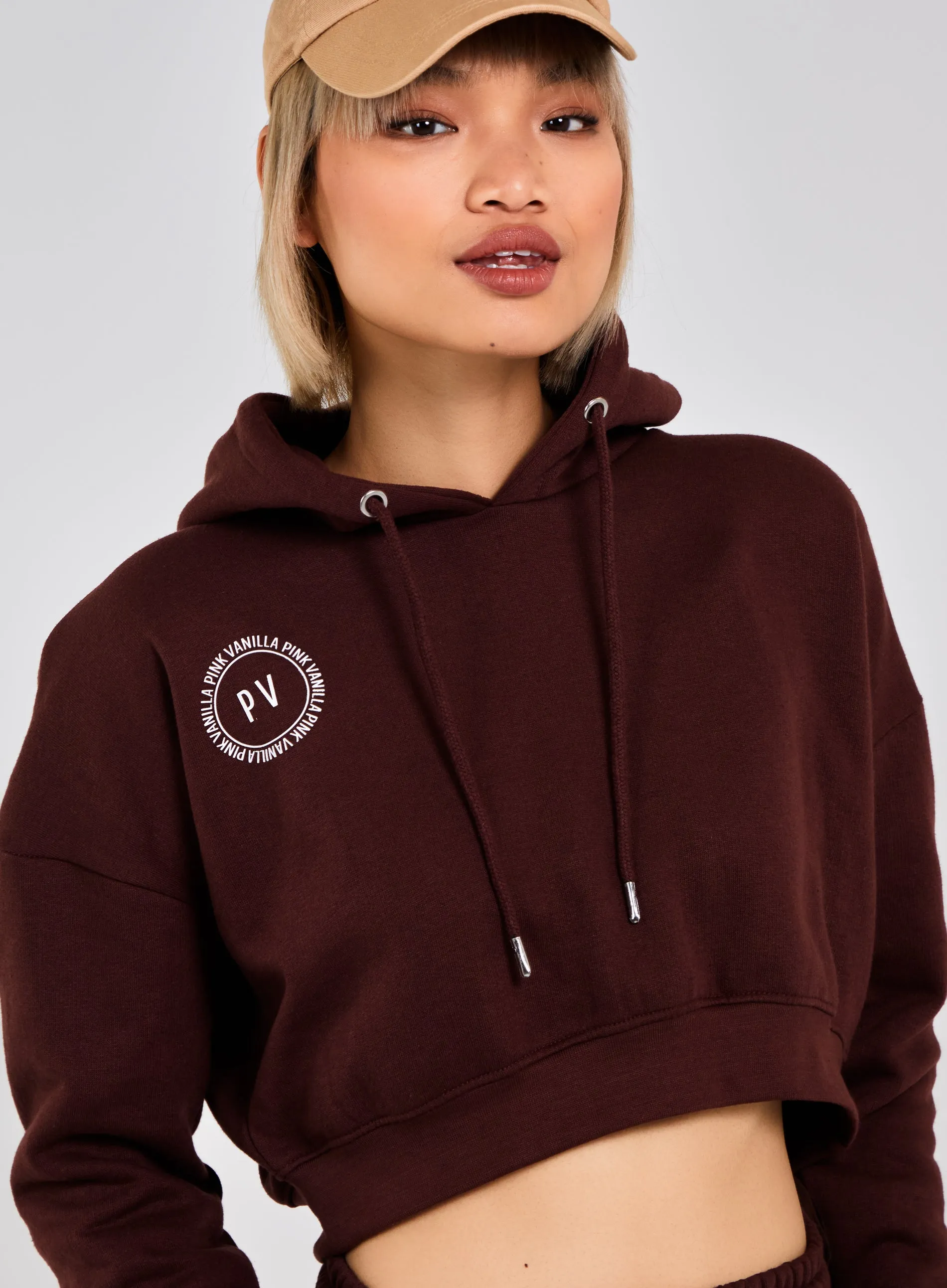 Pink Vanilla Cropped Hoodie