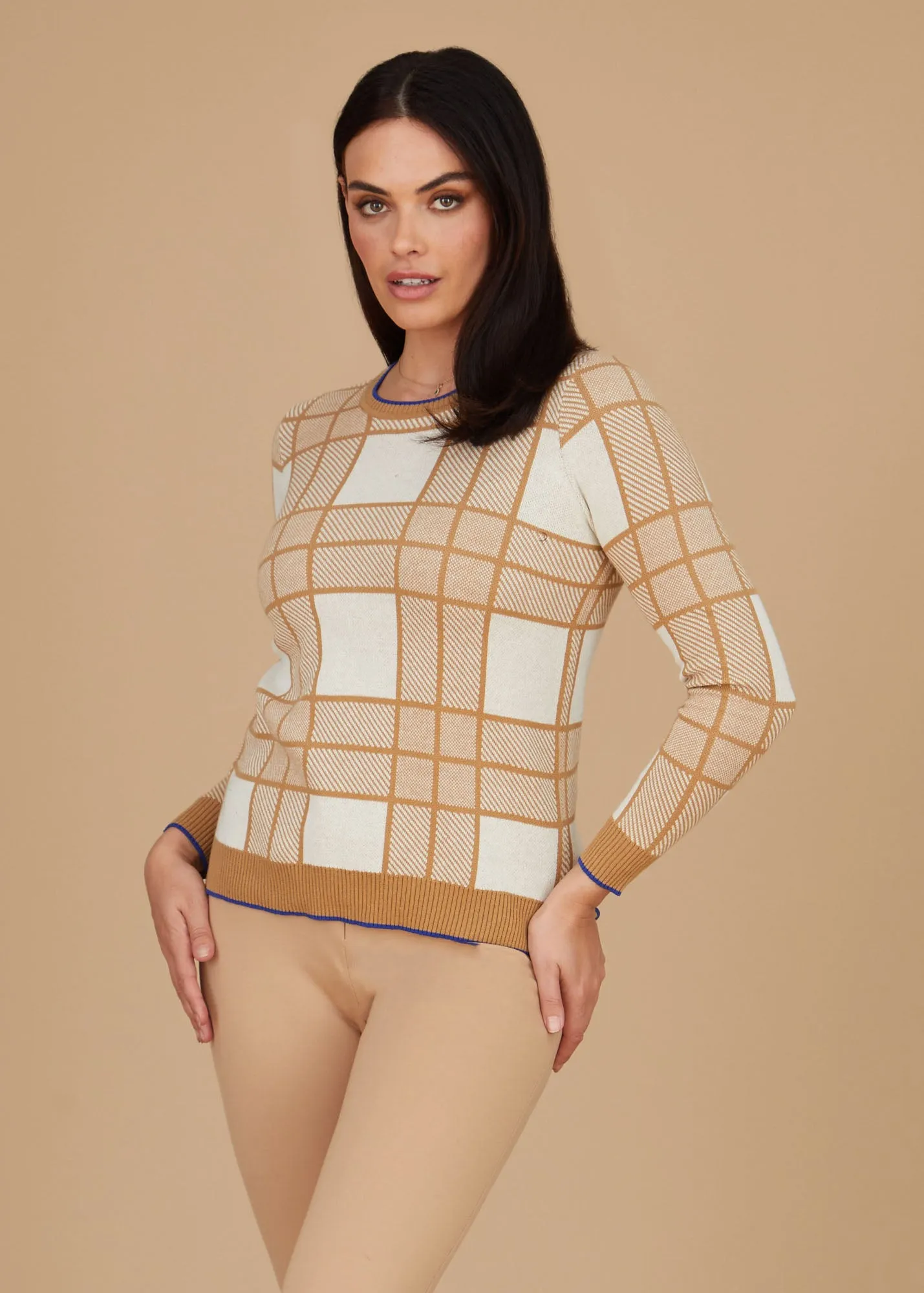 Plaid Crewneck Sweater: FINAL SALE