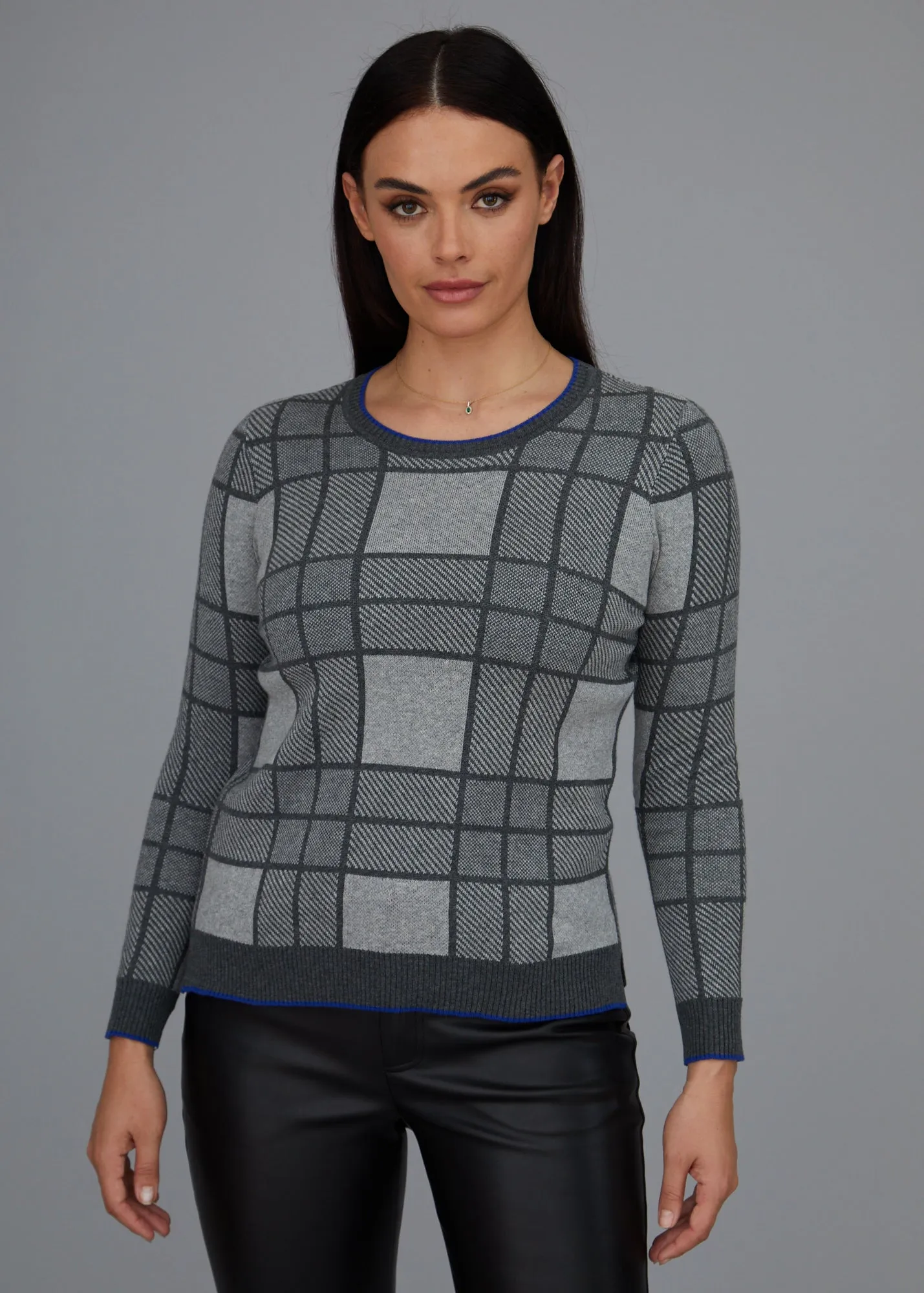 Plaid Crewneck Sweater: FINAL SALE