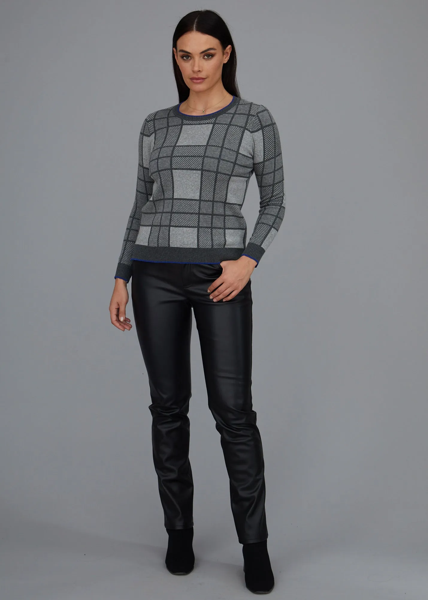 Plaid Crewneck Sweater: FINAL SALE