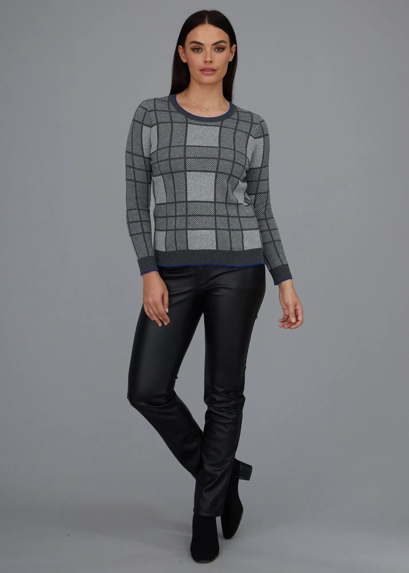 Plaid Crewneck Sweater: FINAL SALE