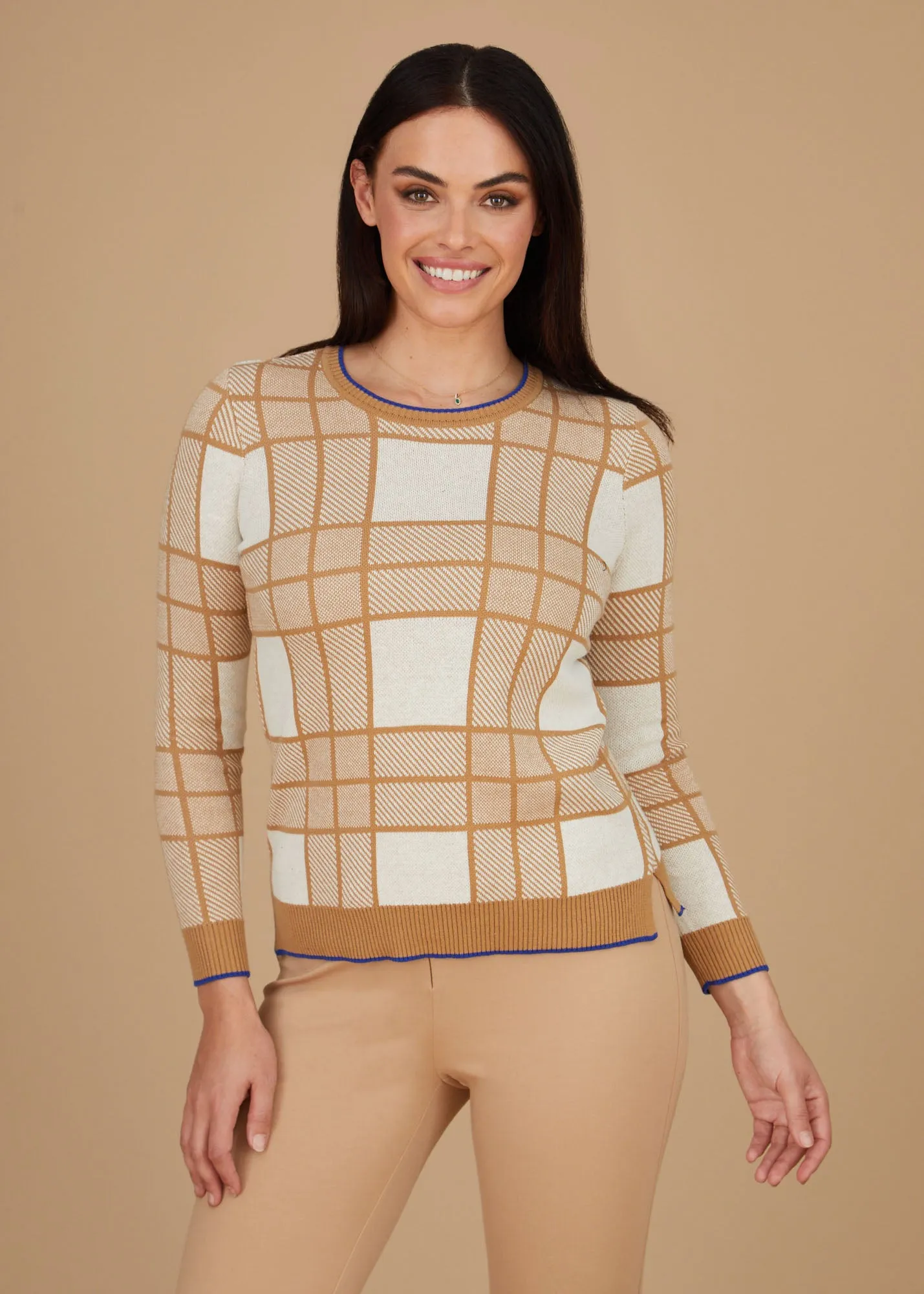 Plaid Crewneck Sweater: FINAL SALE