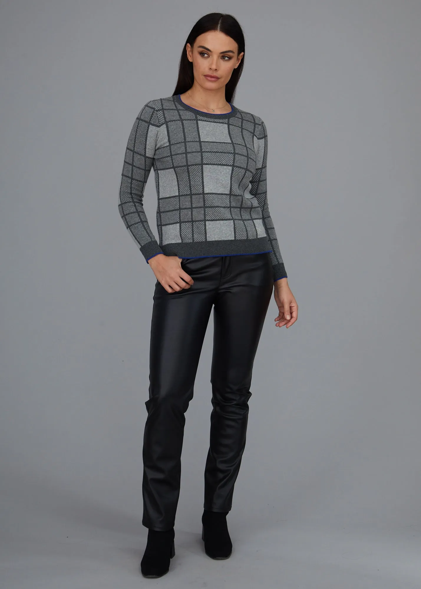 Plaid Crewneck Sweater: FINAL SALE